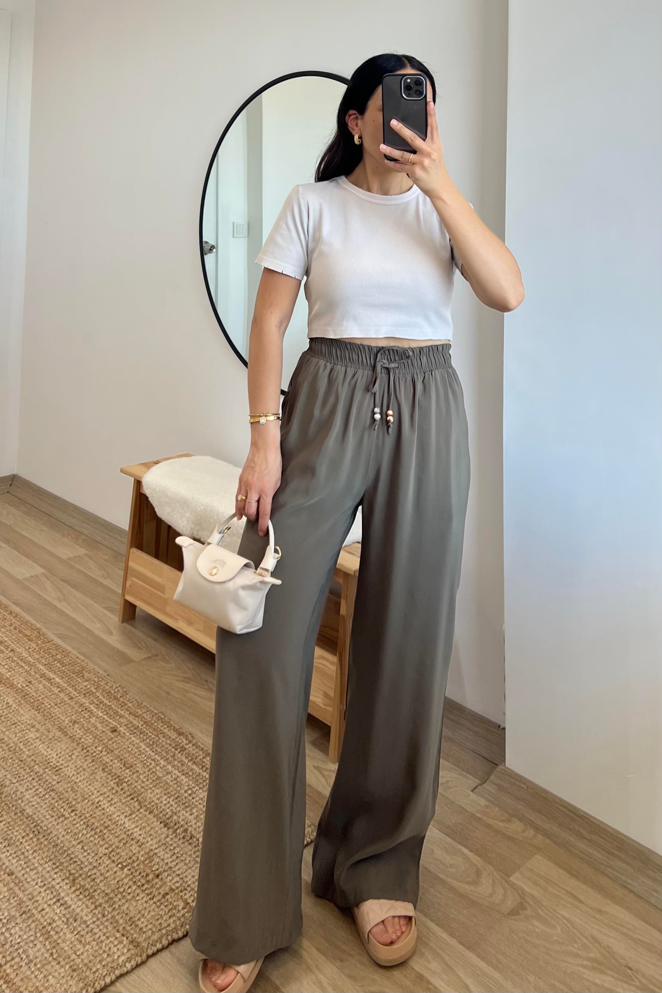 Haki Beli İpli Bohem Pantolon uygun fiyatlarda www.butikhola.com adresinde