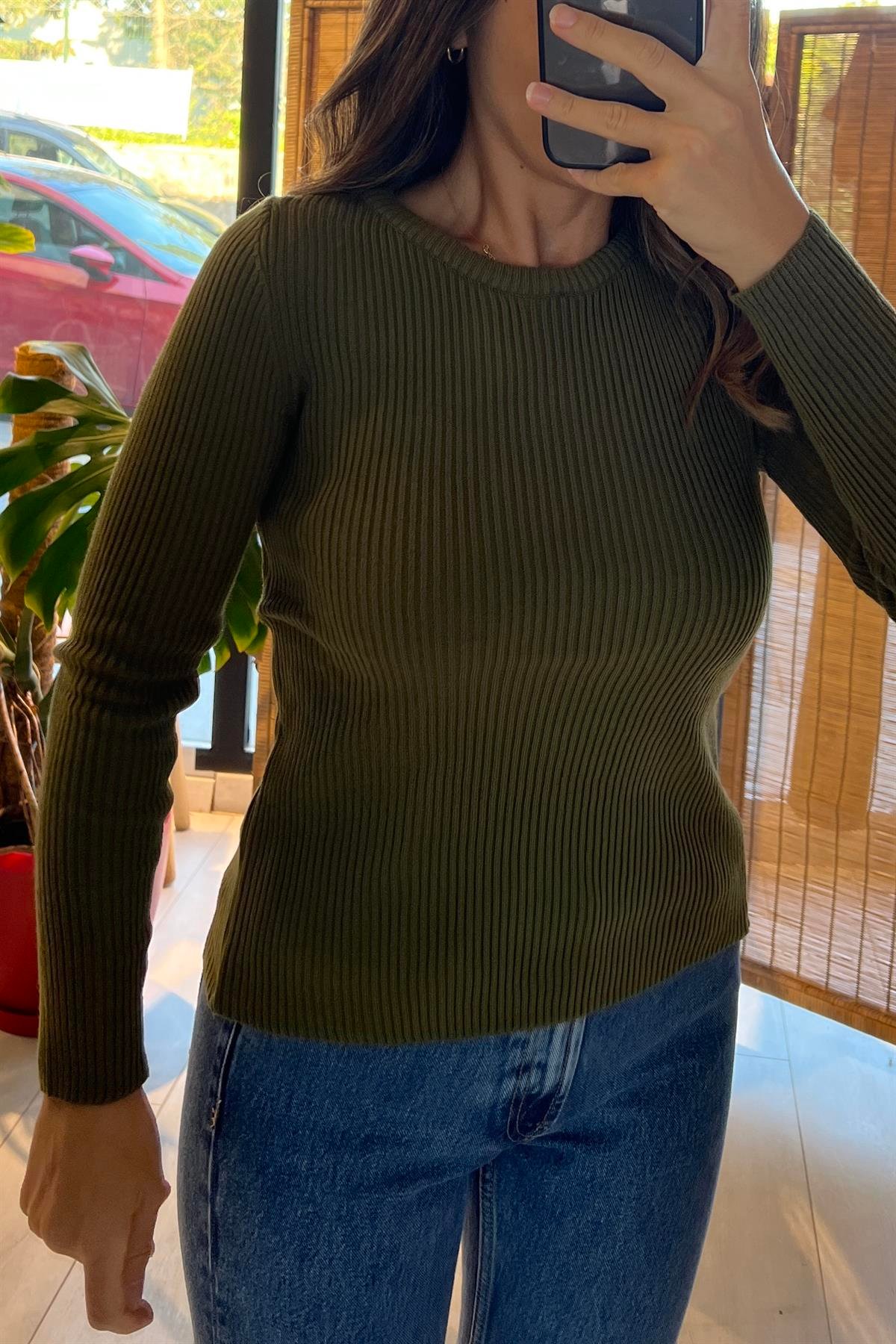 Haki Fitilli Basic Triko uygun fiyatlarda www.butikhola.com adresinde