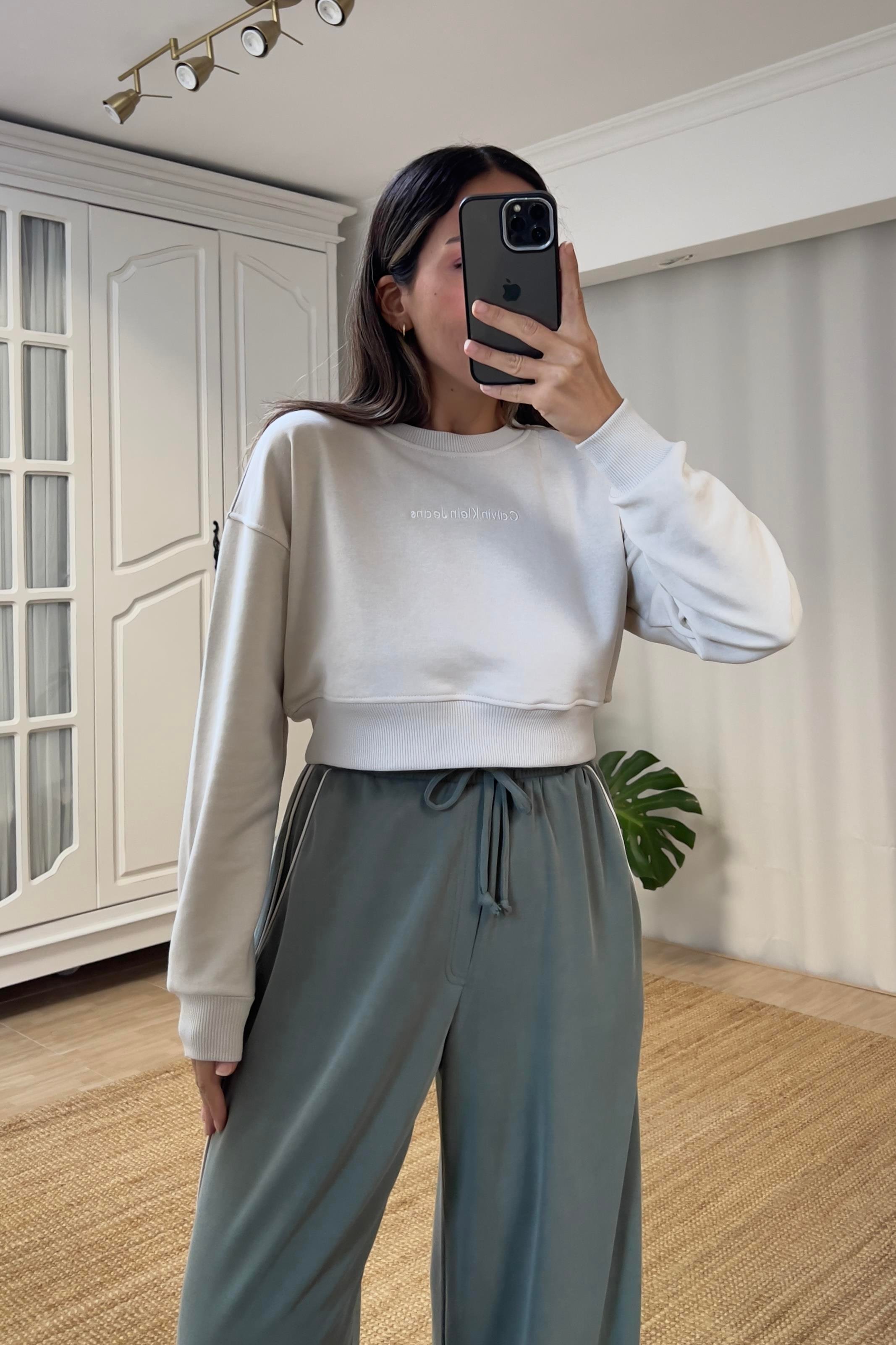 Haki Oys Şerit Detaylı Rahat Modal Pantolon uygun fiyatlarda www.butikhola.com adresinde
