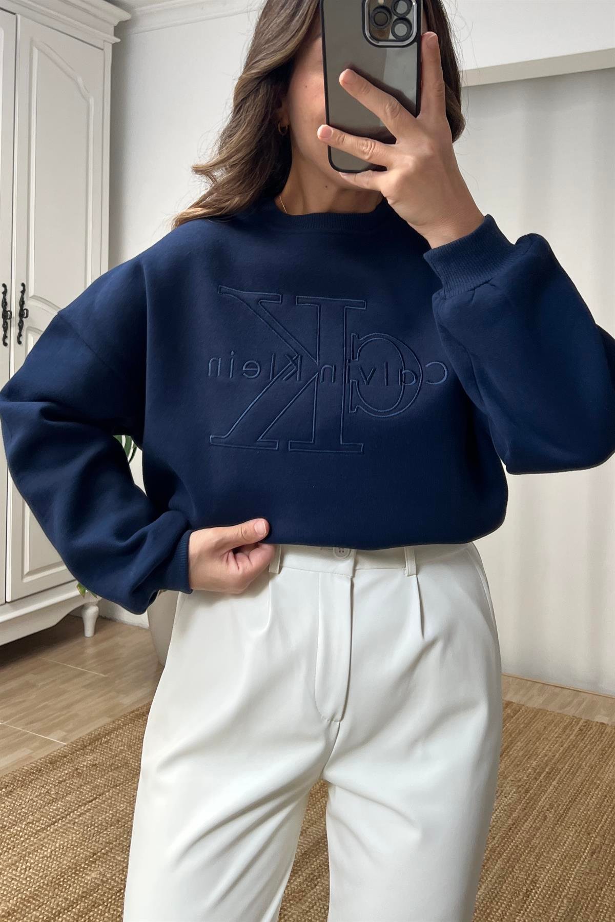 İndigo Ck Sweatshirt uygun fiyatlarda www.butikhola.com adresinde
