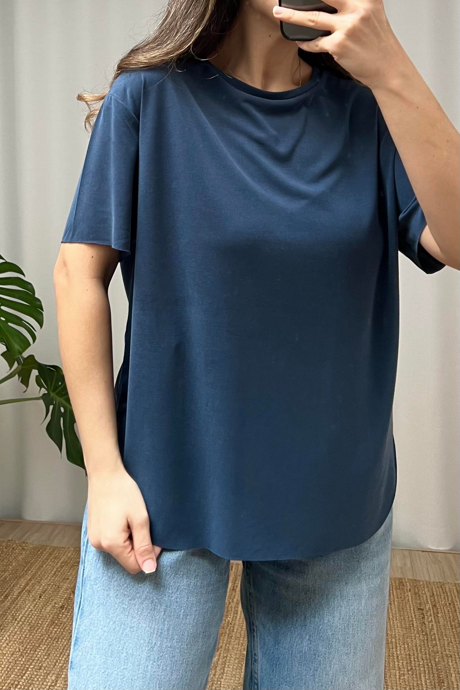 İndigo Oys Modal Tshirt uygun fiyatlarda www.butikhola.com adresinde