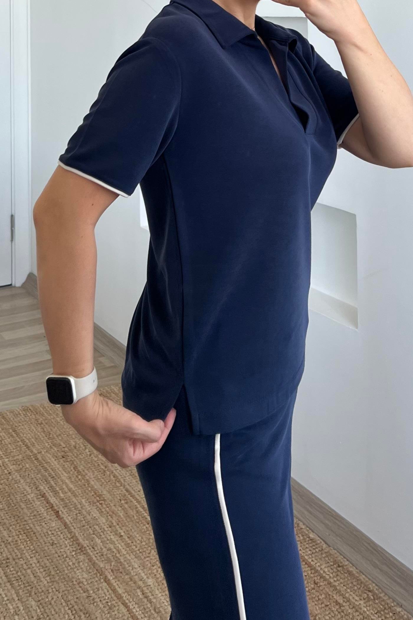 İndigo Oysho Kumaş Modal Polo Yaka Tshirt Pantolon Takım uygun fiyatlarda www.butikhola.com adresinde