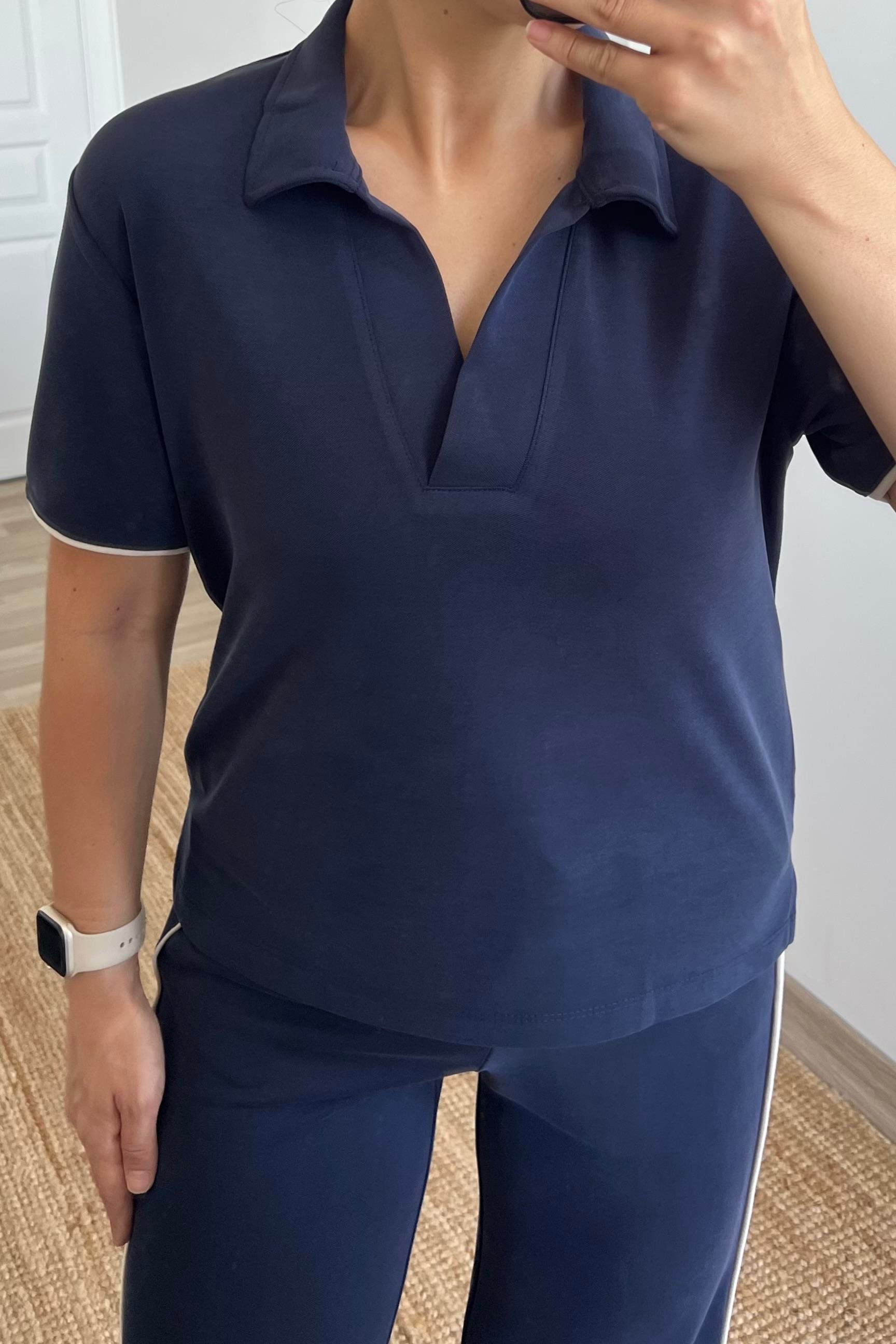 İndigo Oysho Kumaş Modal Polo Yaka Tshirt Pantolon Takım uygun fiyatlarda www.butikhola.com adresinde