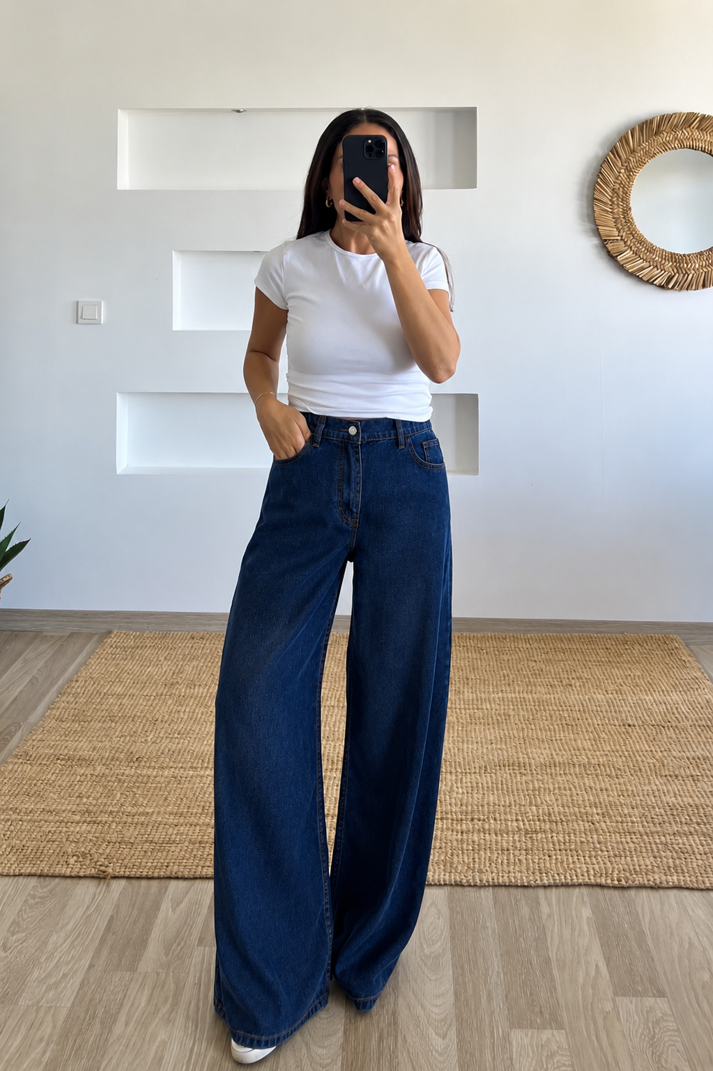 İndigo Yumuşak Dokulu Beli Lastikli Jean uygun fiyatlarda www.butikhola.com adresinde