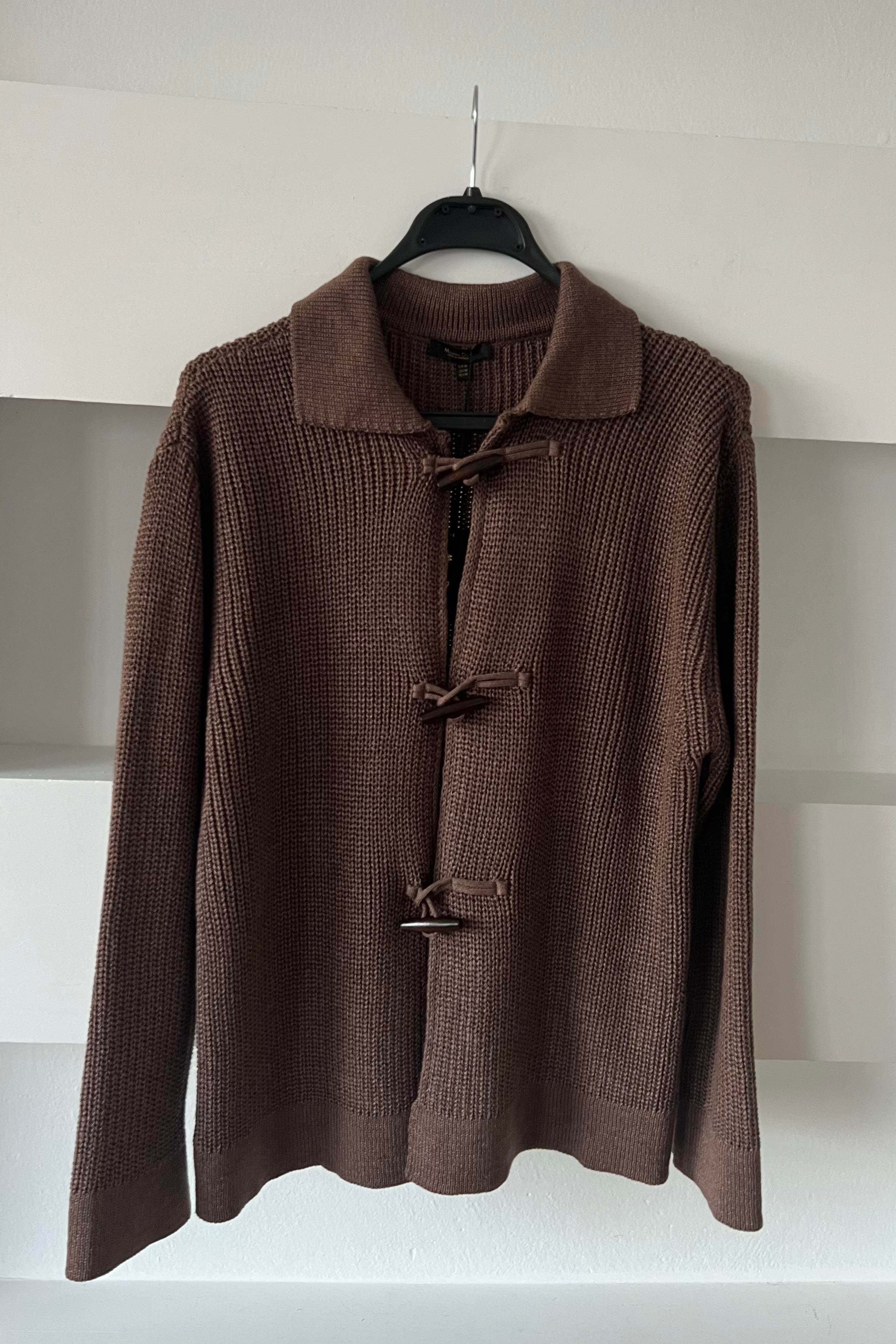 Kahve Boynuz Düğmeli Merserize Hırka uygun fiyatlarda www.butikhola.com adresinde