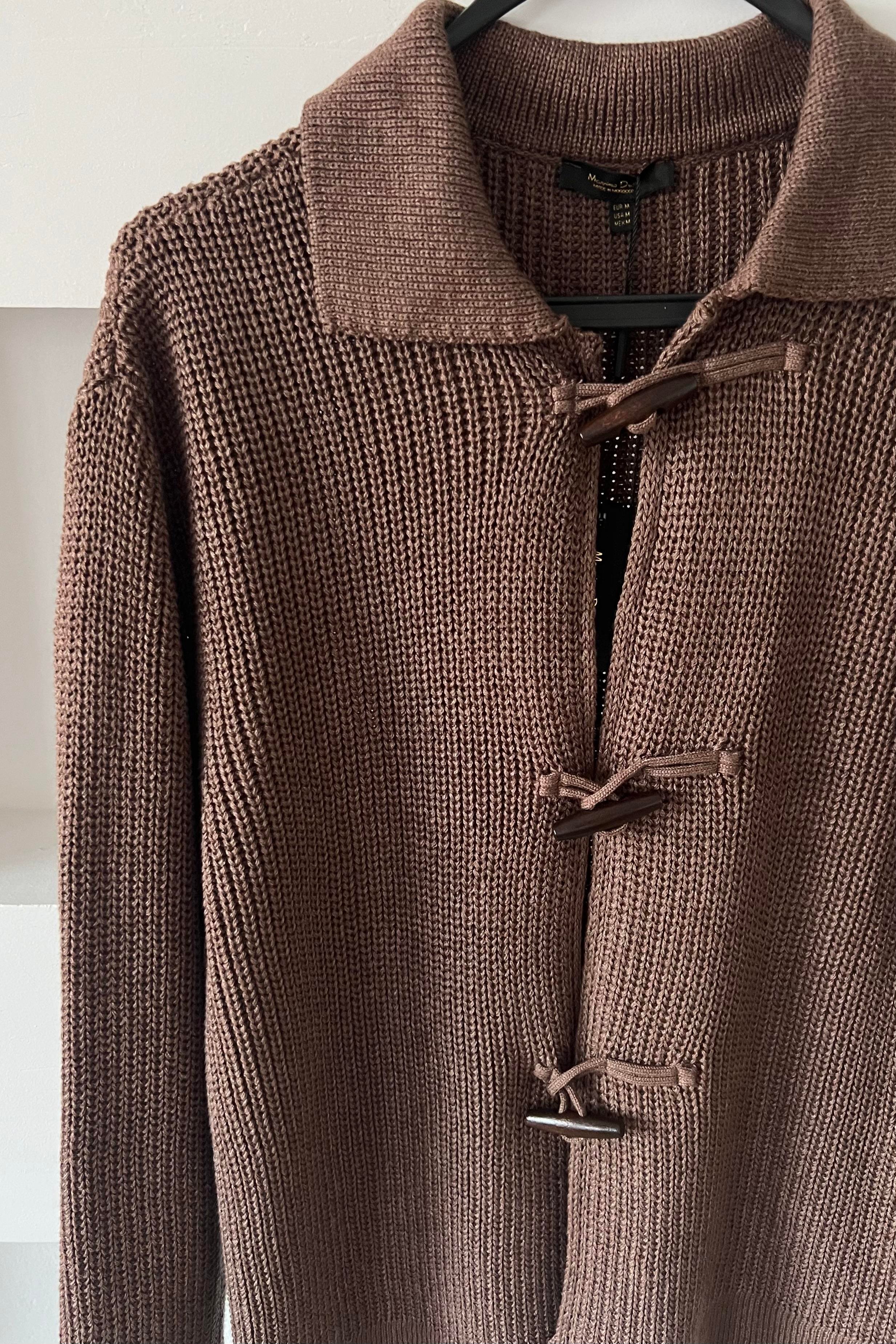 Kahve Boynuz Düğmeli Merserize Hırka uygun fiyatlarda www.butikhola.com adresinde