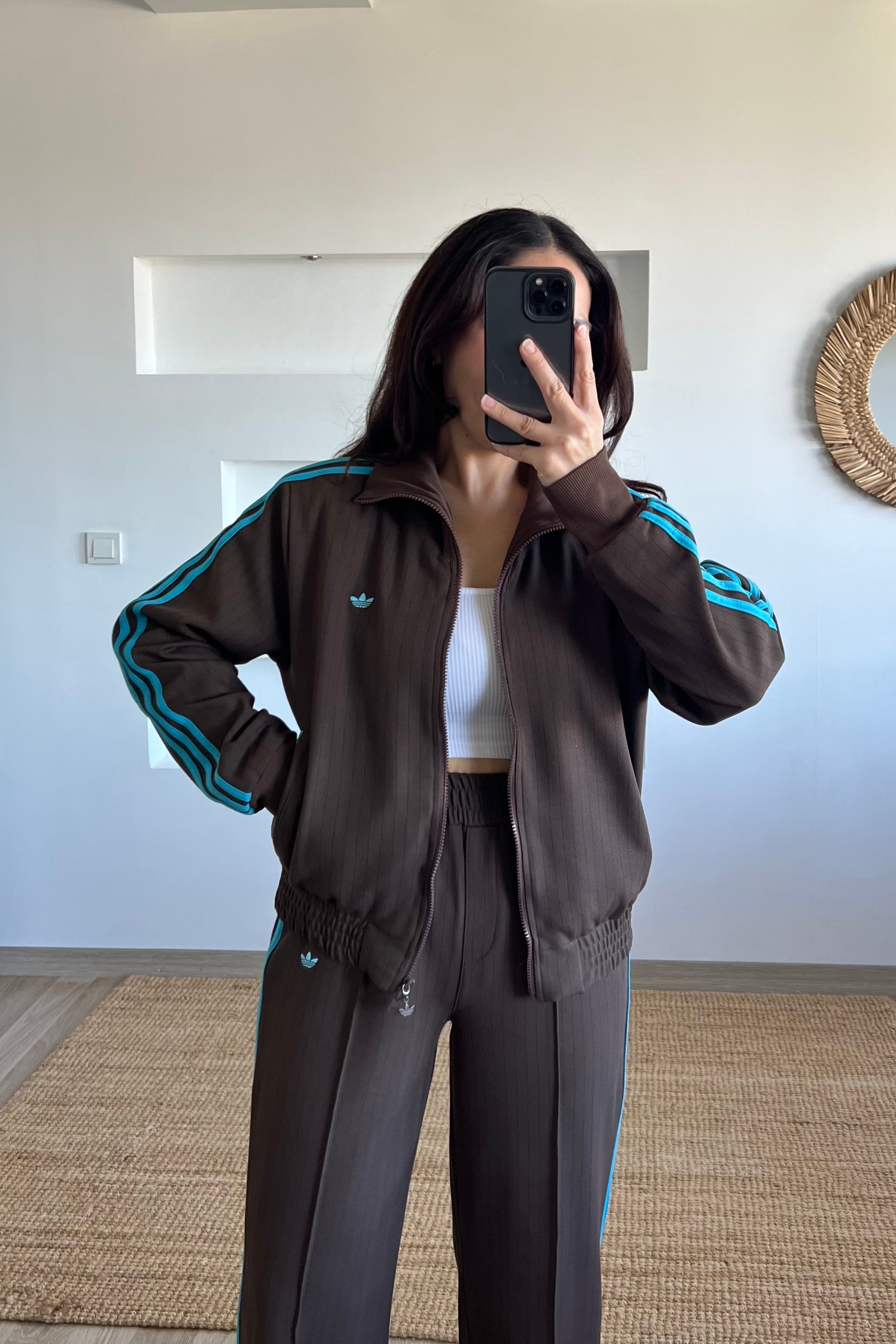 Kahve Çift Fermuarlı Bomber Pantolon Takım uygun fiyatlarda www.butikhola.com adresinde