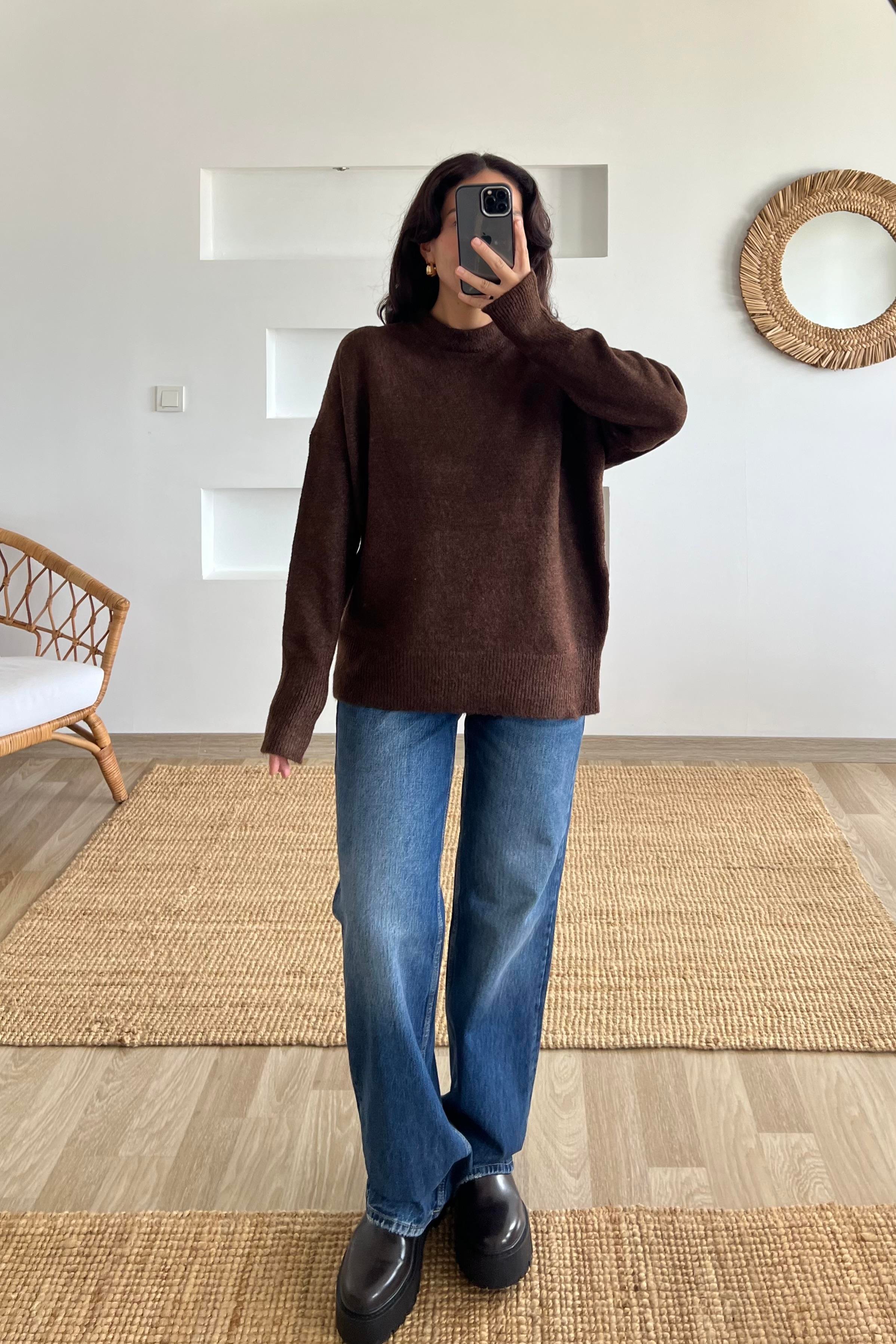 Kahve Soft Touch Basic Kazak  uygun fiyatlarda www.butikhola.com adresinde