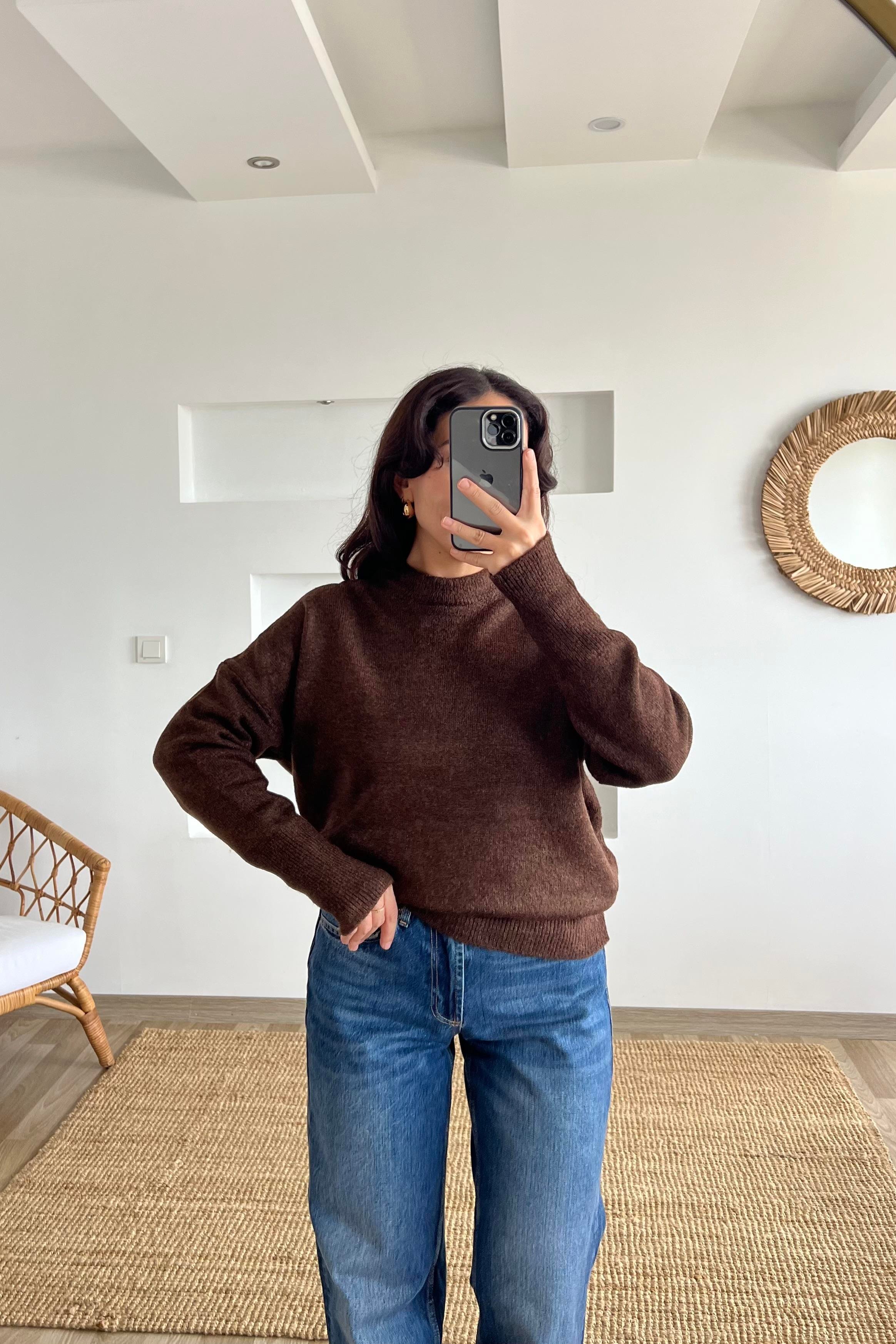 Kahve Soft Touch Basic Kazak  uygun fiyatlarda www.butikhola.com adresinde