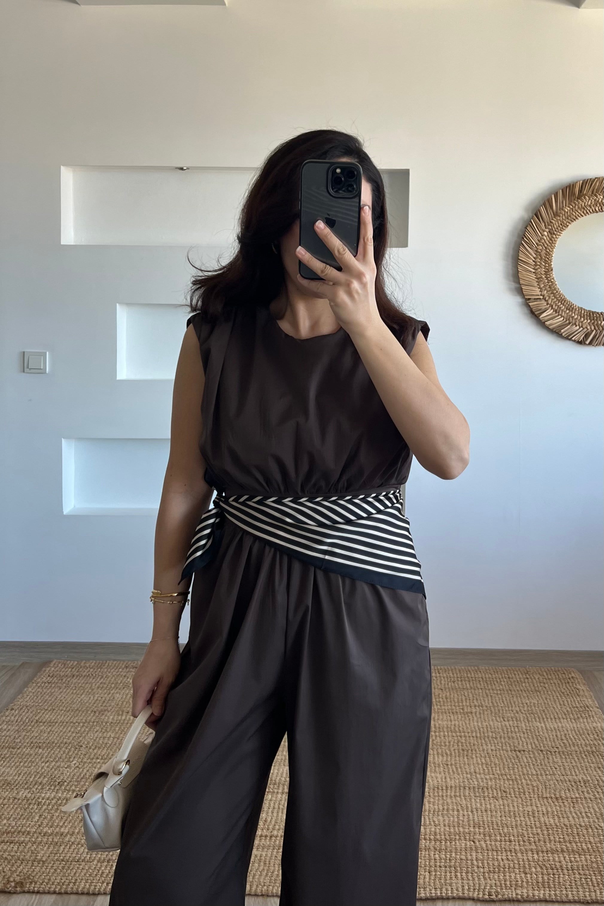 Kahverengi Beli Lastikli Tulum uygun fiyatlarda www.butikhola.com adresinde