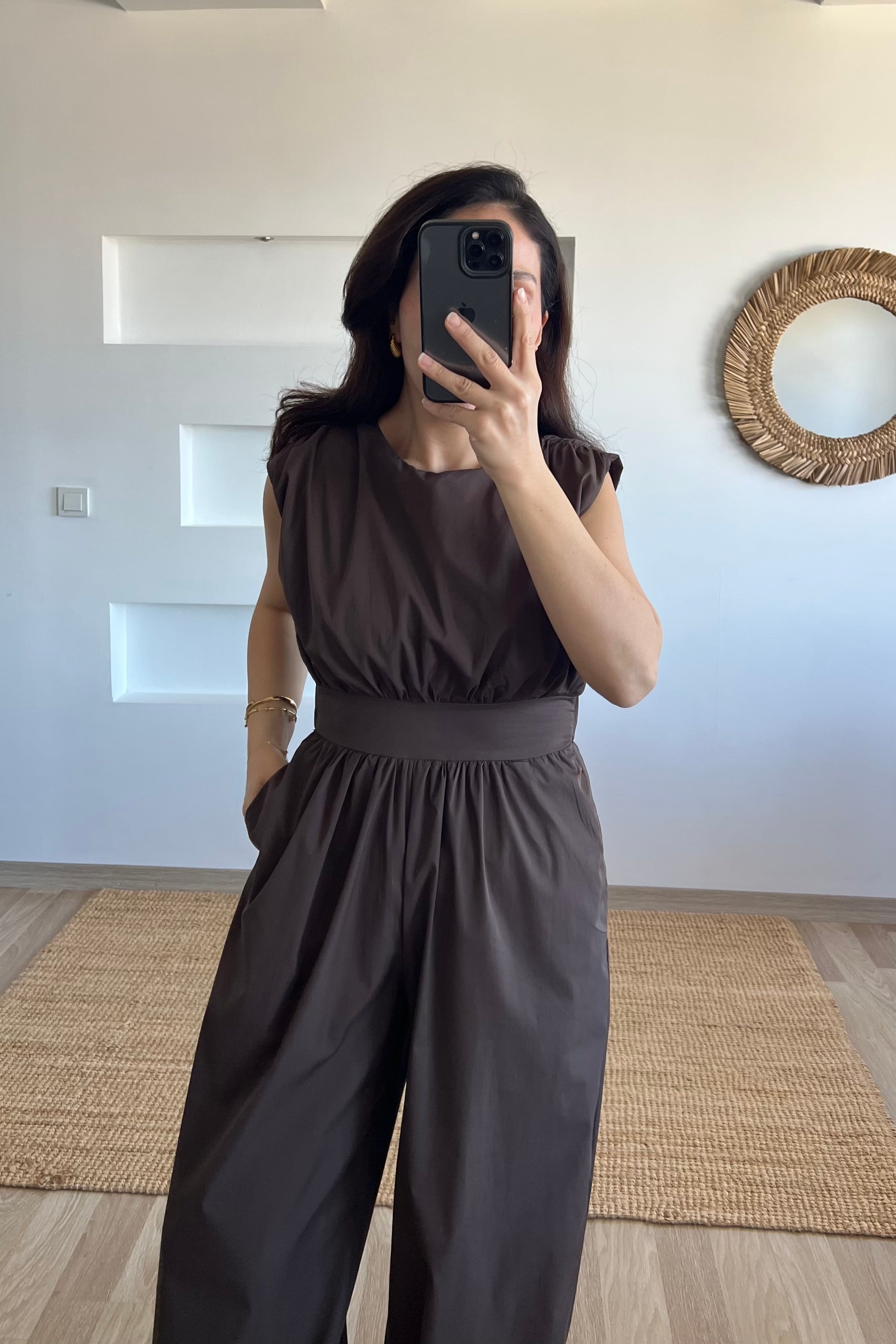 Kahverengi Beli Lastikli Tulum uygun fiyatlarda www.butikhola.com adresinde