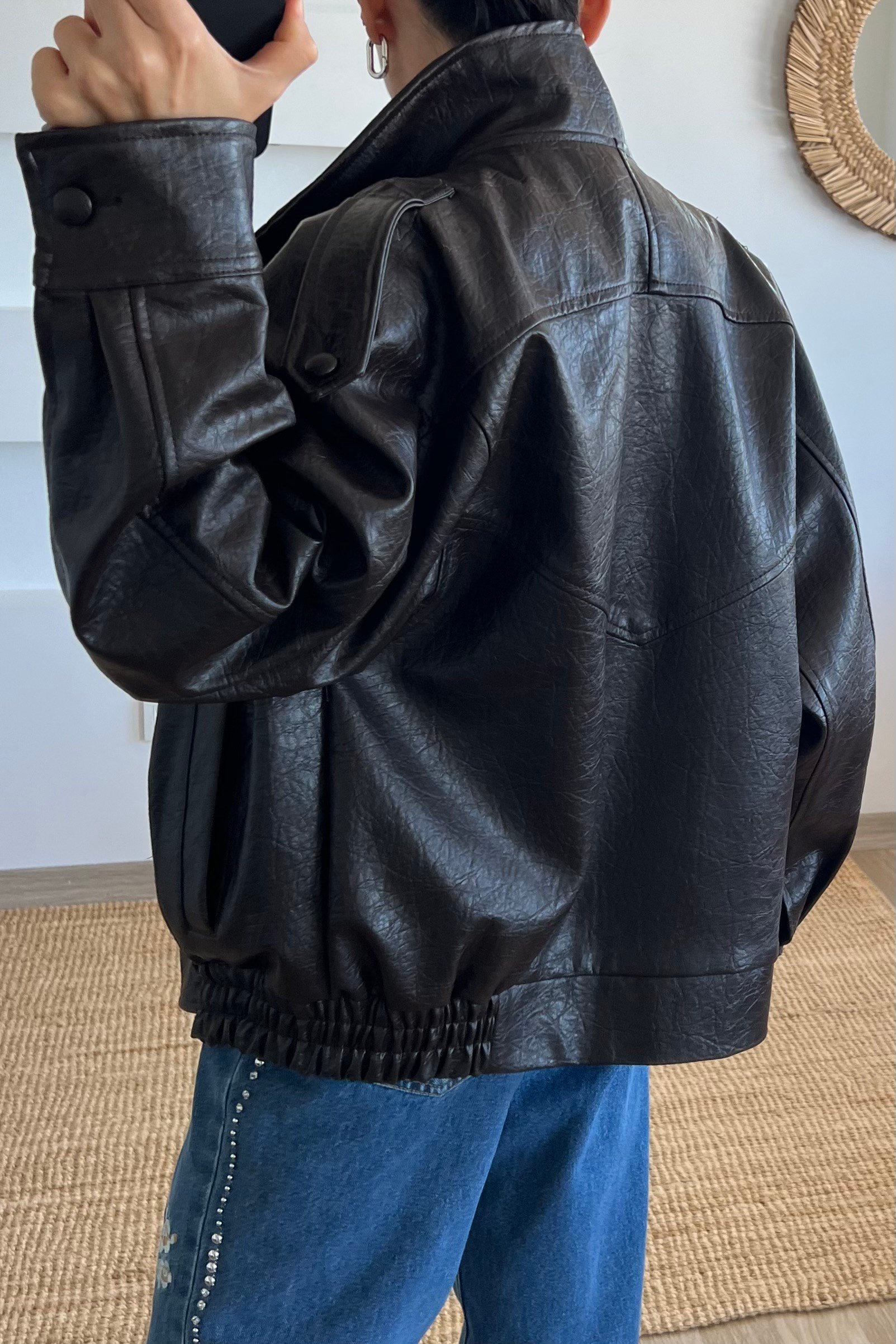 Kahverengi Biker Deri Ceket uygun fiyatlarda www.butikhola.com adresinde