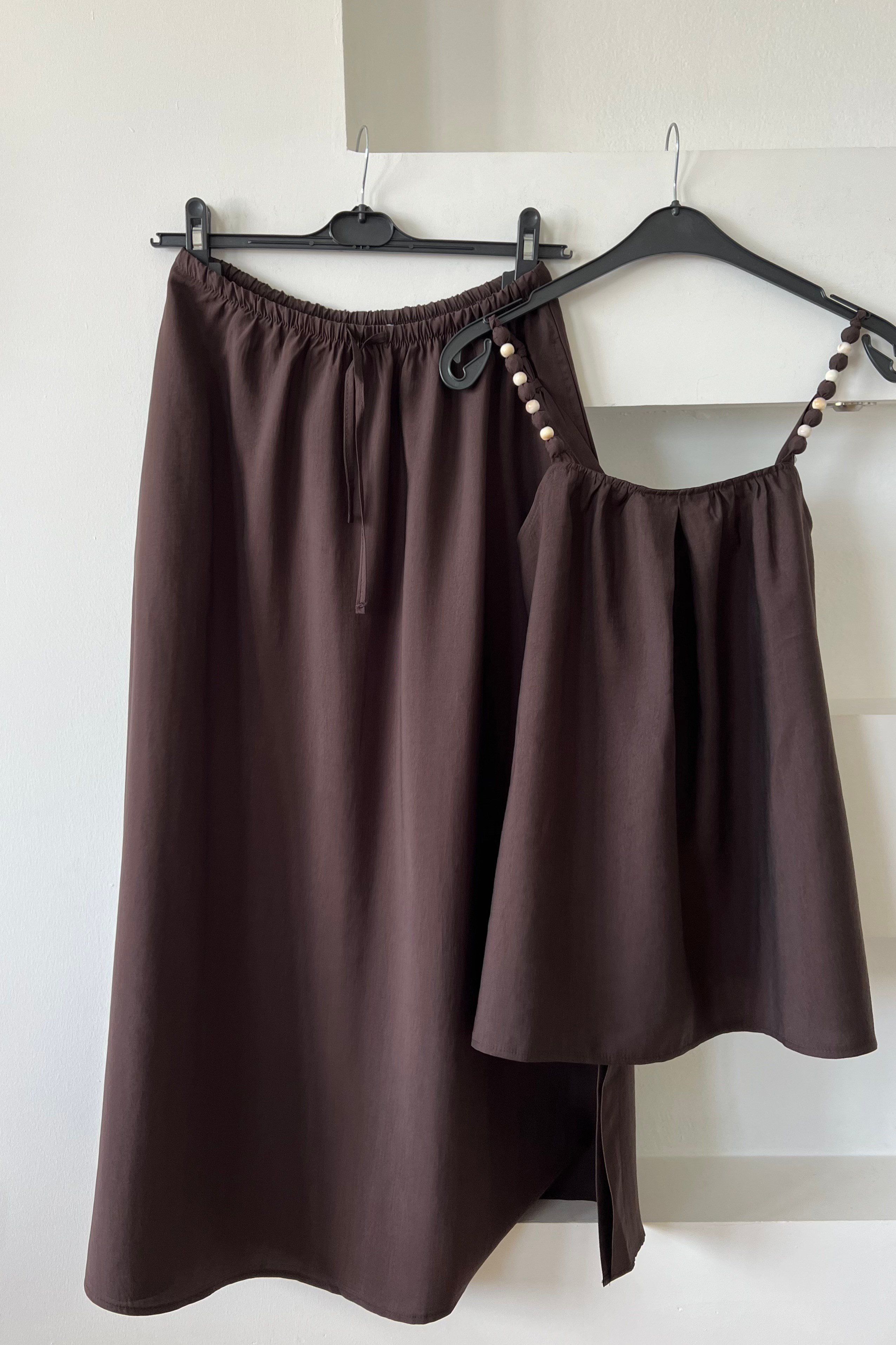 Kahverengi Bohem Tensel Takım uygun fiyatlarda www.butikhola.com adresinde