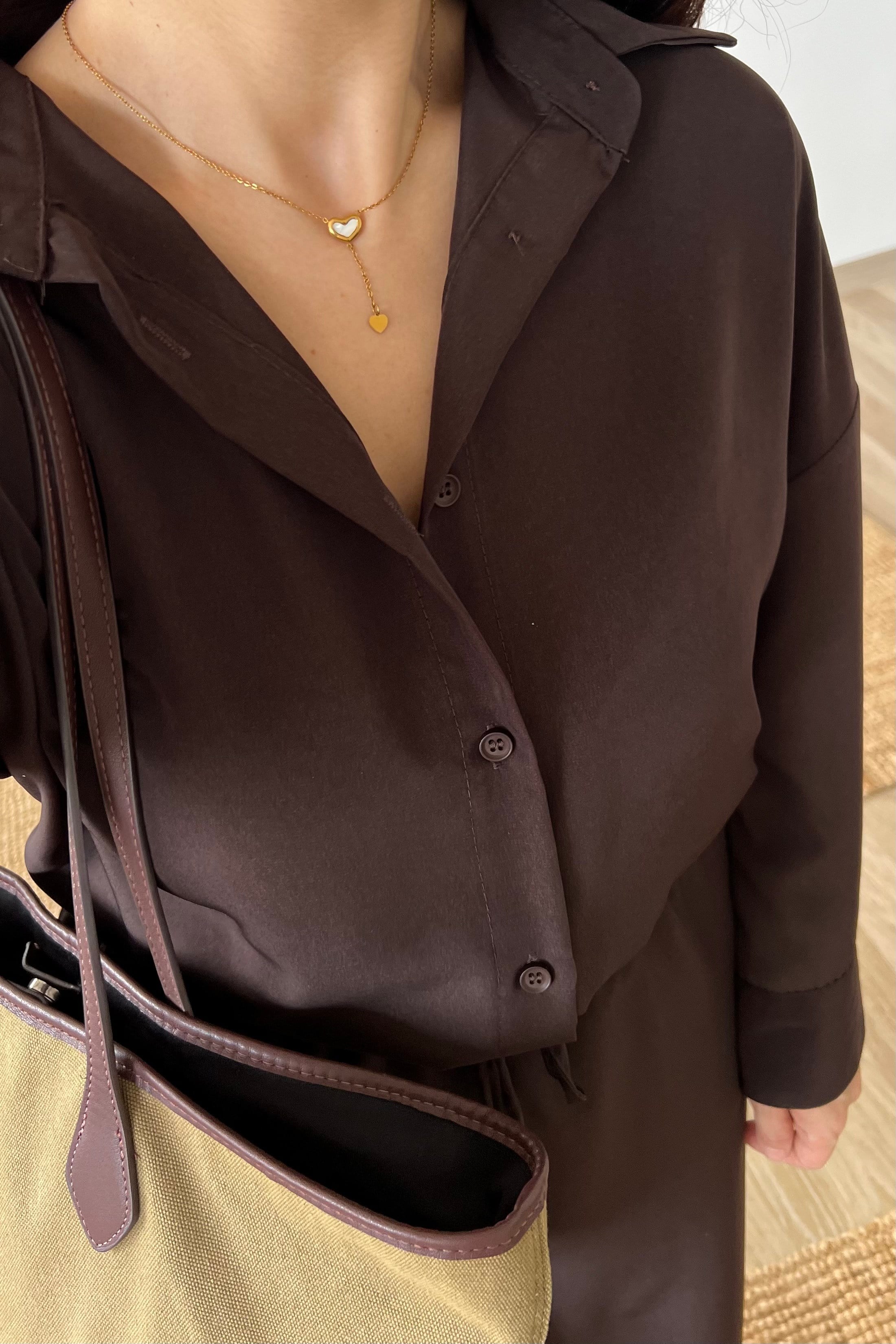 Kahverengi Gömlek Pantolon Takım uygun fiyatlarda www.butikhola.com adresinde