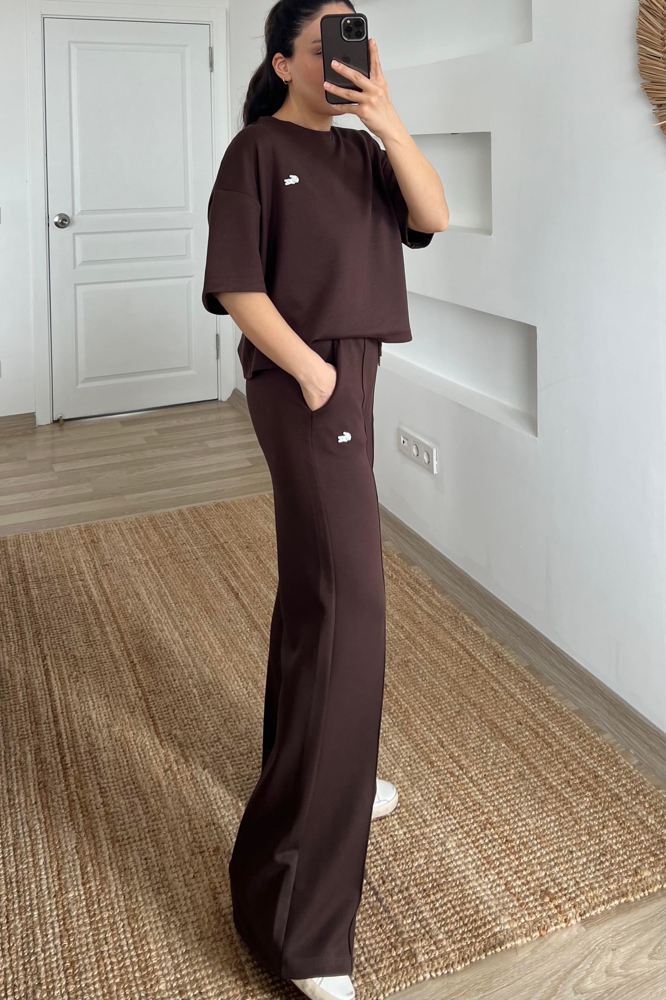 Kahverengi Modal Eşofman Takım uygun fiyatlarda www.butikhola.com adresinde