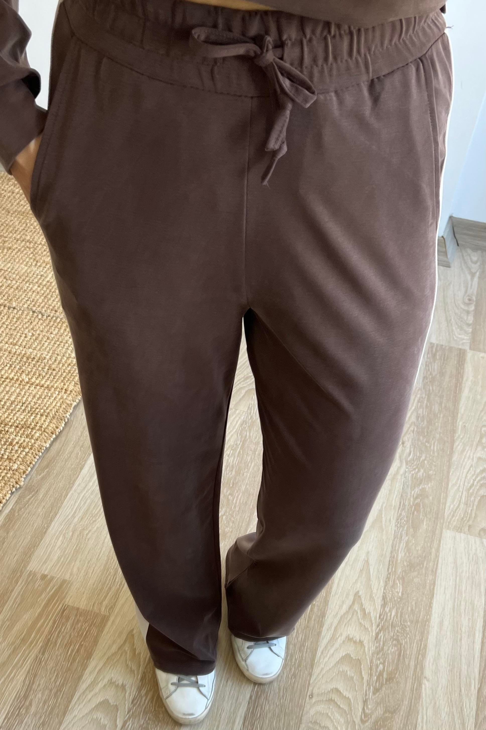 Kahverengi Oysho Kumaş Modal Polo Yaka Sweat Pantolon Takım uygun fiyatlarda www.butikhola.com adresinde