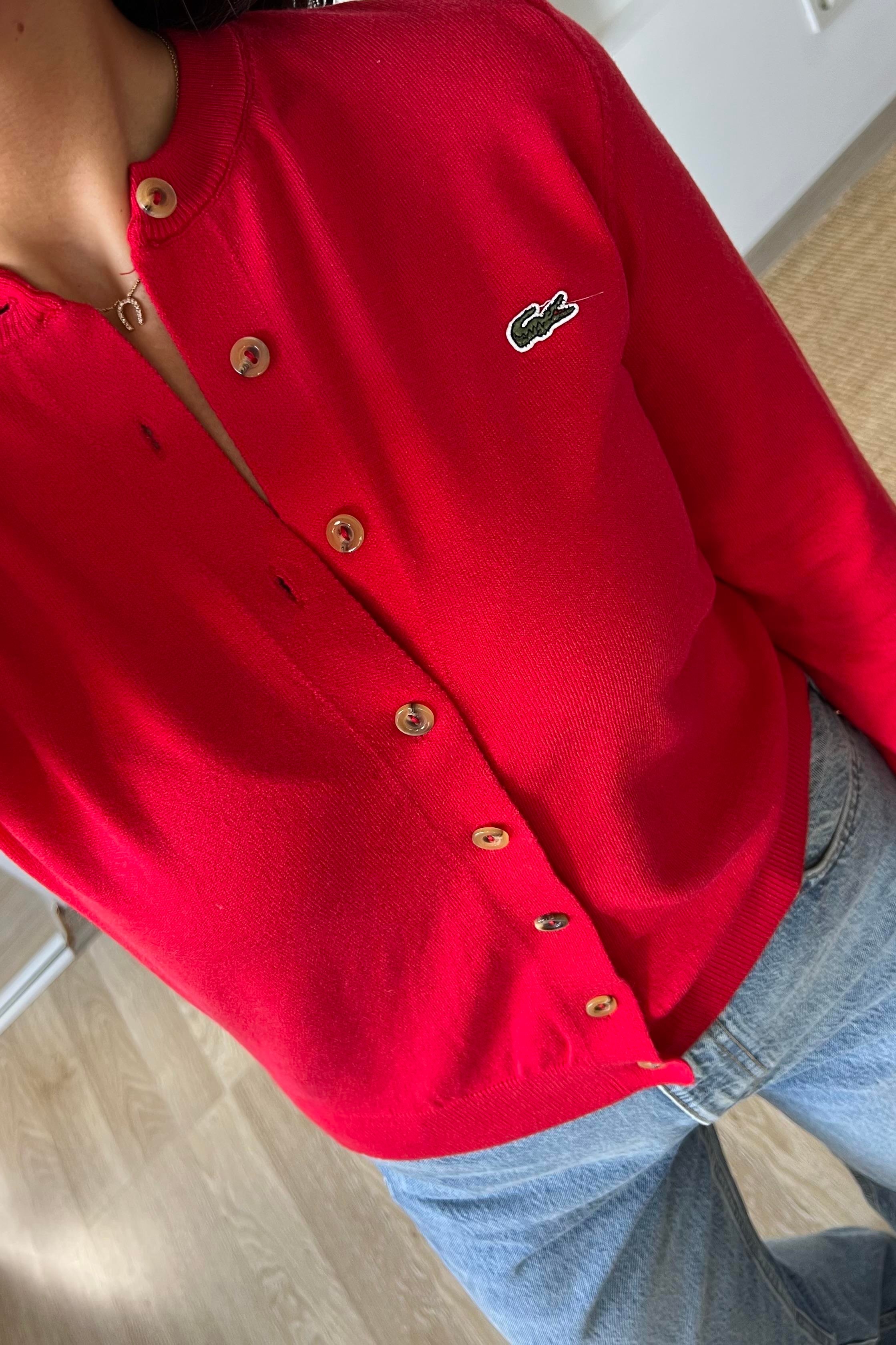 Kırmızı Logo Nakışlı Yumuşak Dokulu Hırka uygun fiyatlarda www.butikhola.com adresinde