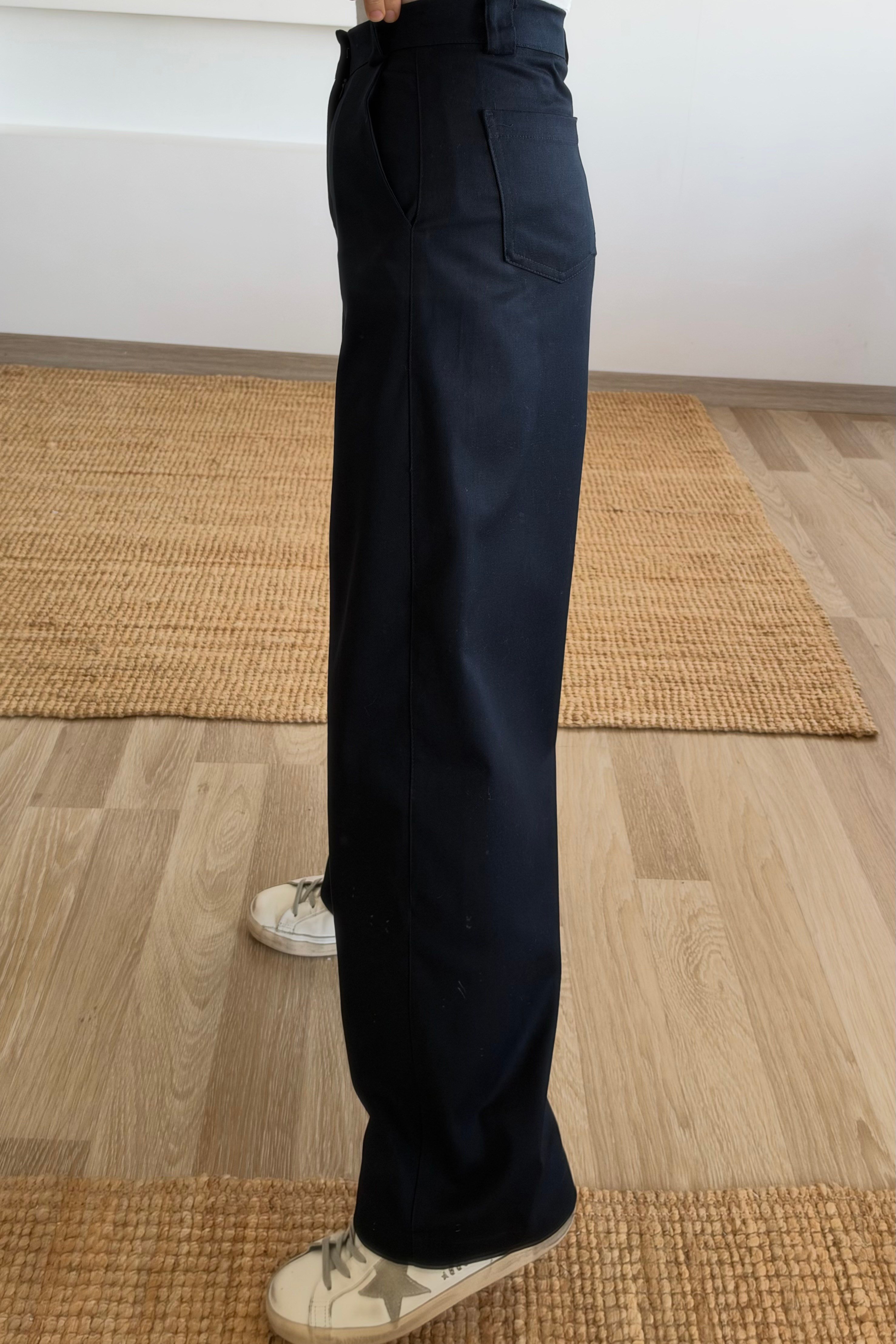 Lacivert Barrel Pantolon uygun fiyatlarda www.butikhola.com adresinde