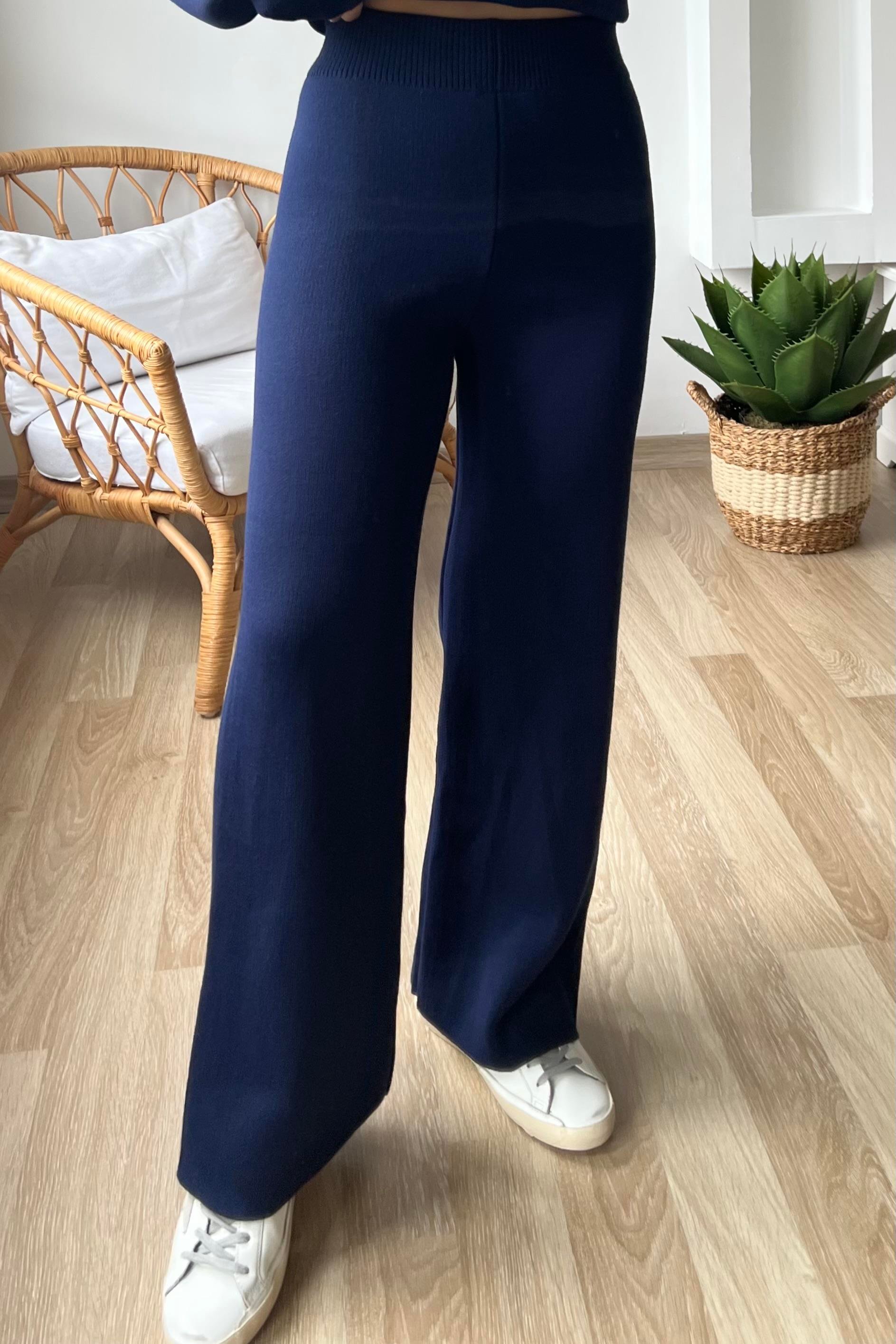 Lacivert Çelik Örme Triko Takım uygun fiyatlarda www.butikhola.com adresinde