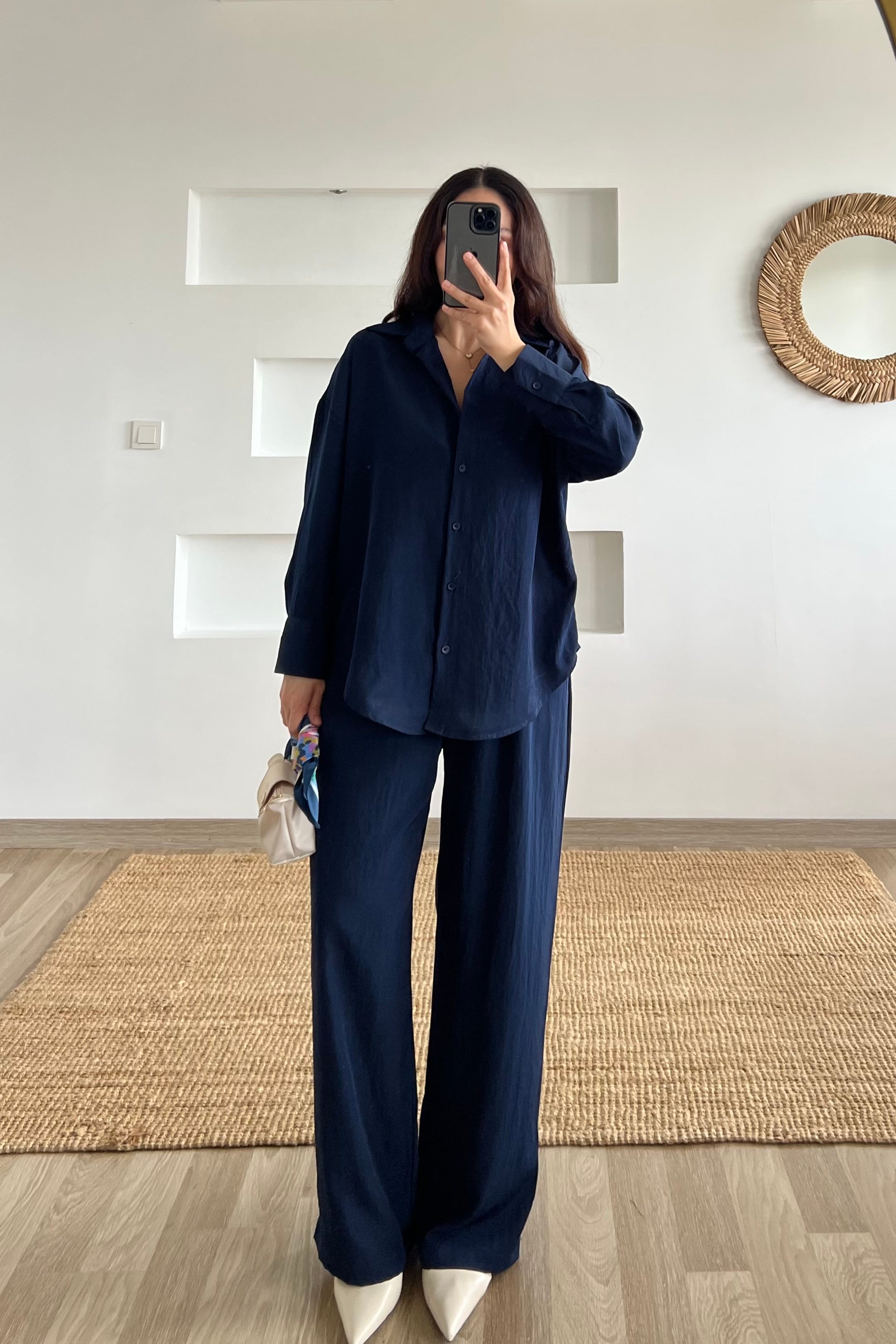Lacivert Gömlek Pantolon Takım uygun fiyatlarda www.butikhola.com adresinde