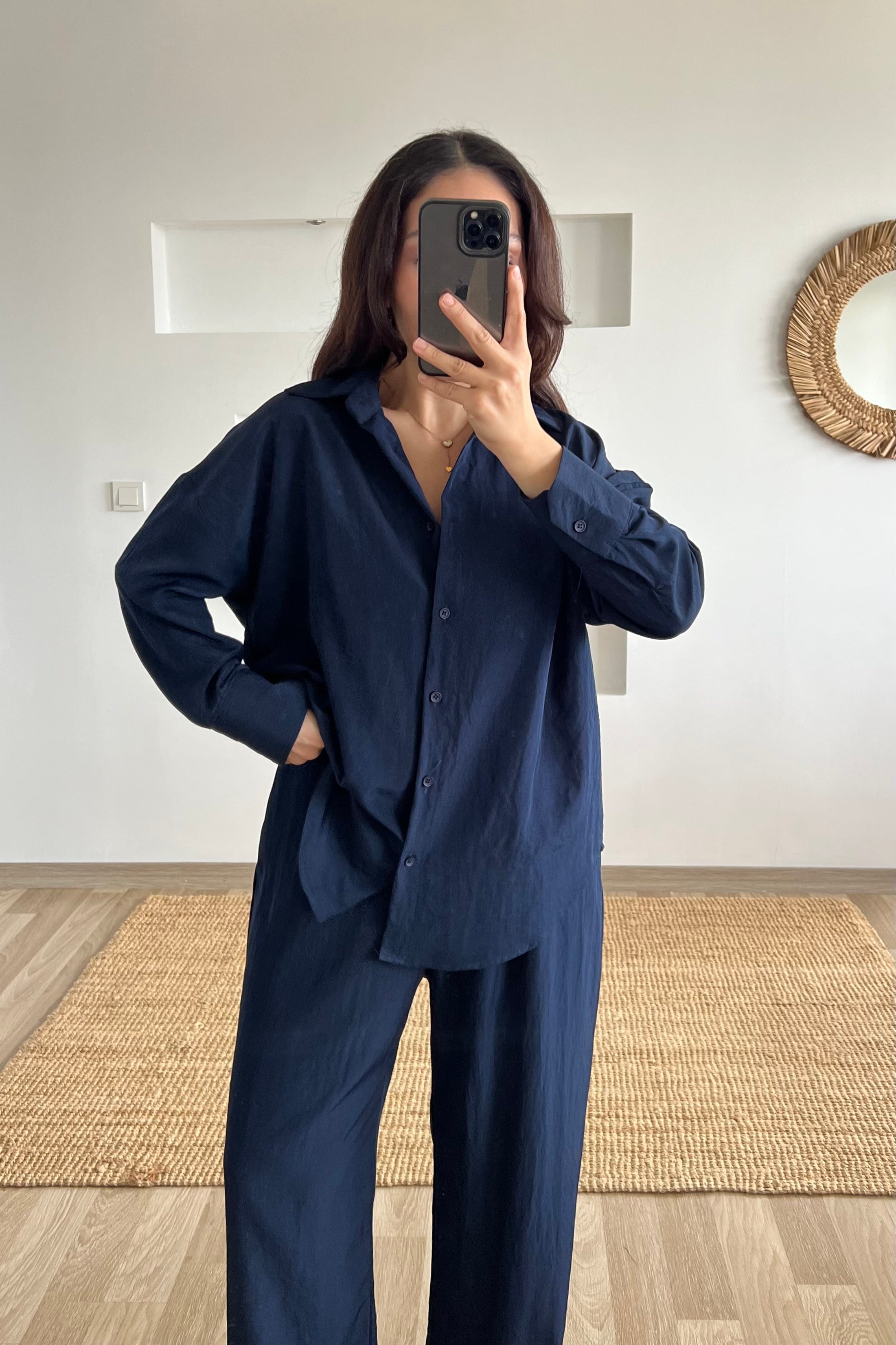 Lacivert Gömlek Pantolon Takım uygun fiyatlarda www.butikhola.com adresinde