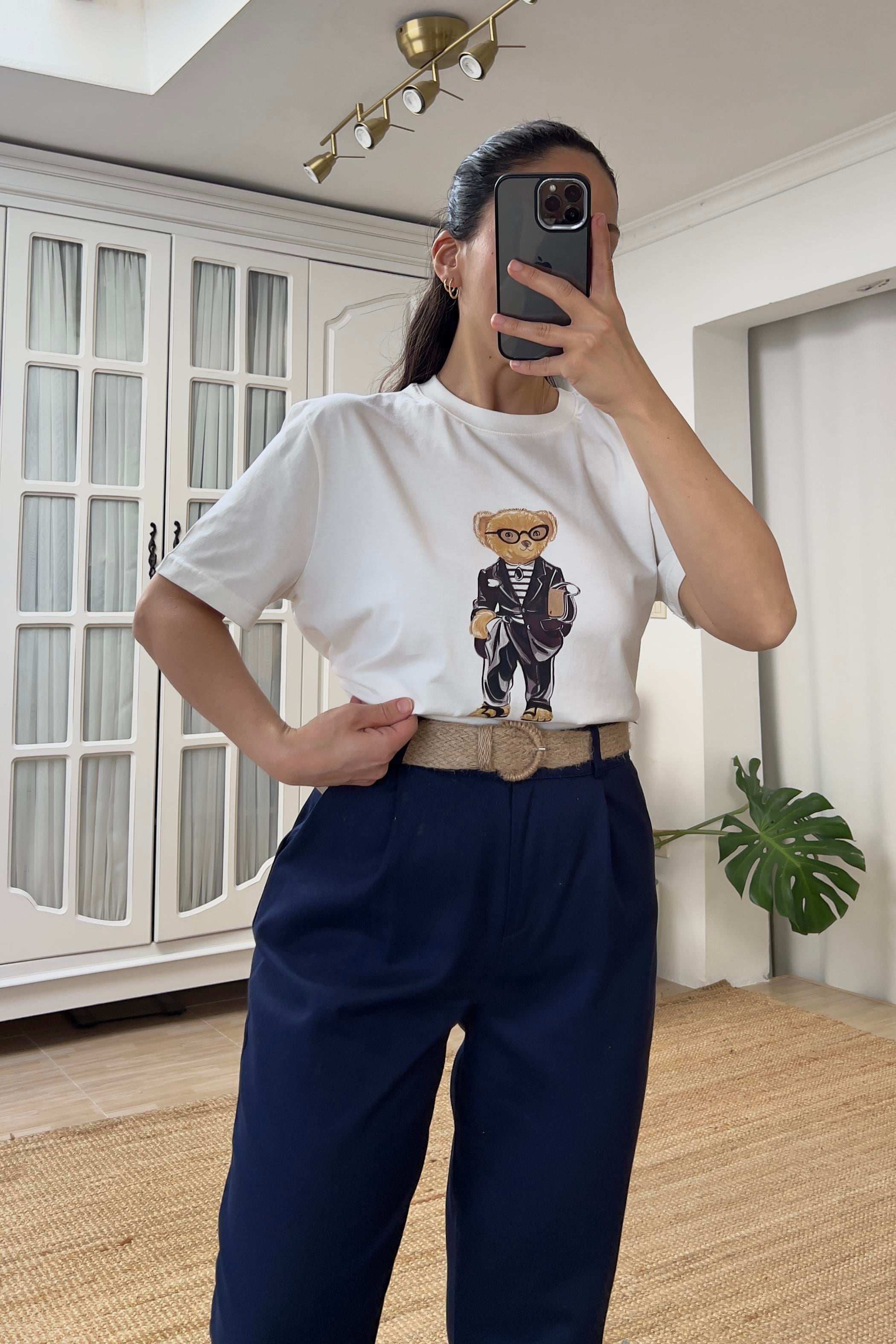 Lacivert Hasır Kemerli Havuç Kesim Pantolon uygun fiyatlarda www.butikhola.com adresinde