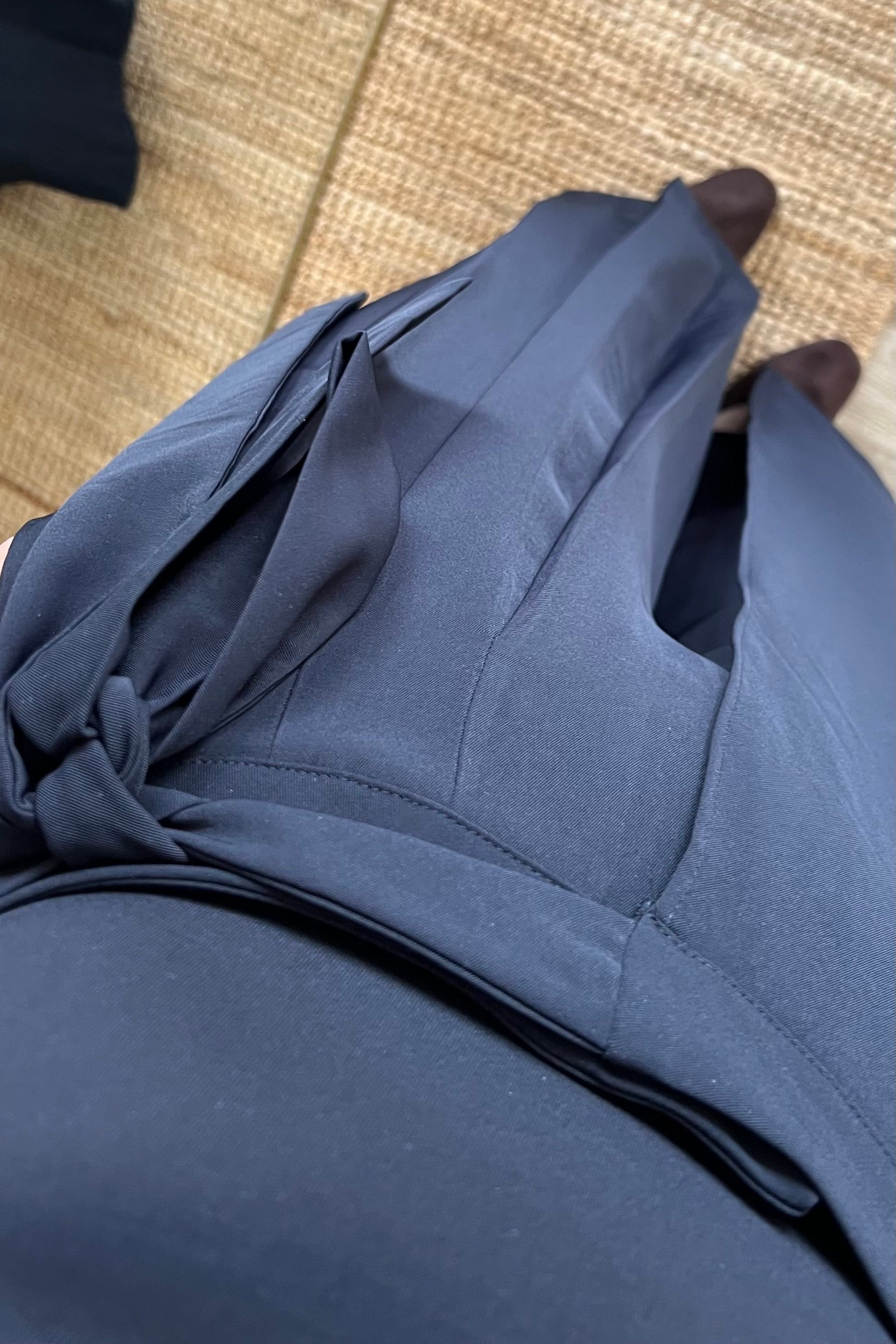 Lacivert Kendinden Kuşaklı Pileli Pantolon uygun fiyatlarda www.butikhola.com adresinde