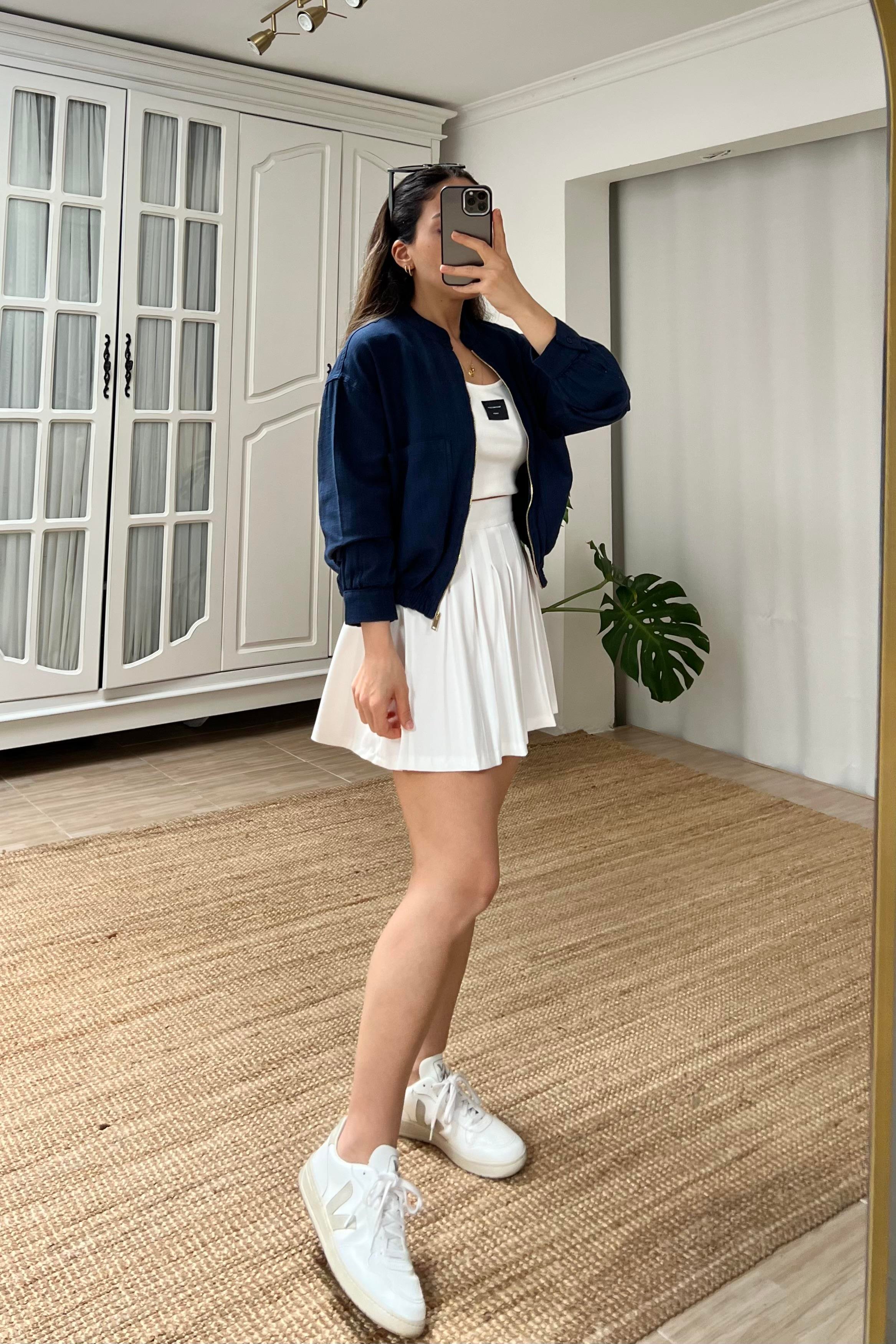 Lacivert Keten Bomber Ceket uygun fiyatlarda www.butikhola.com adresinde