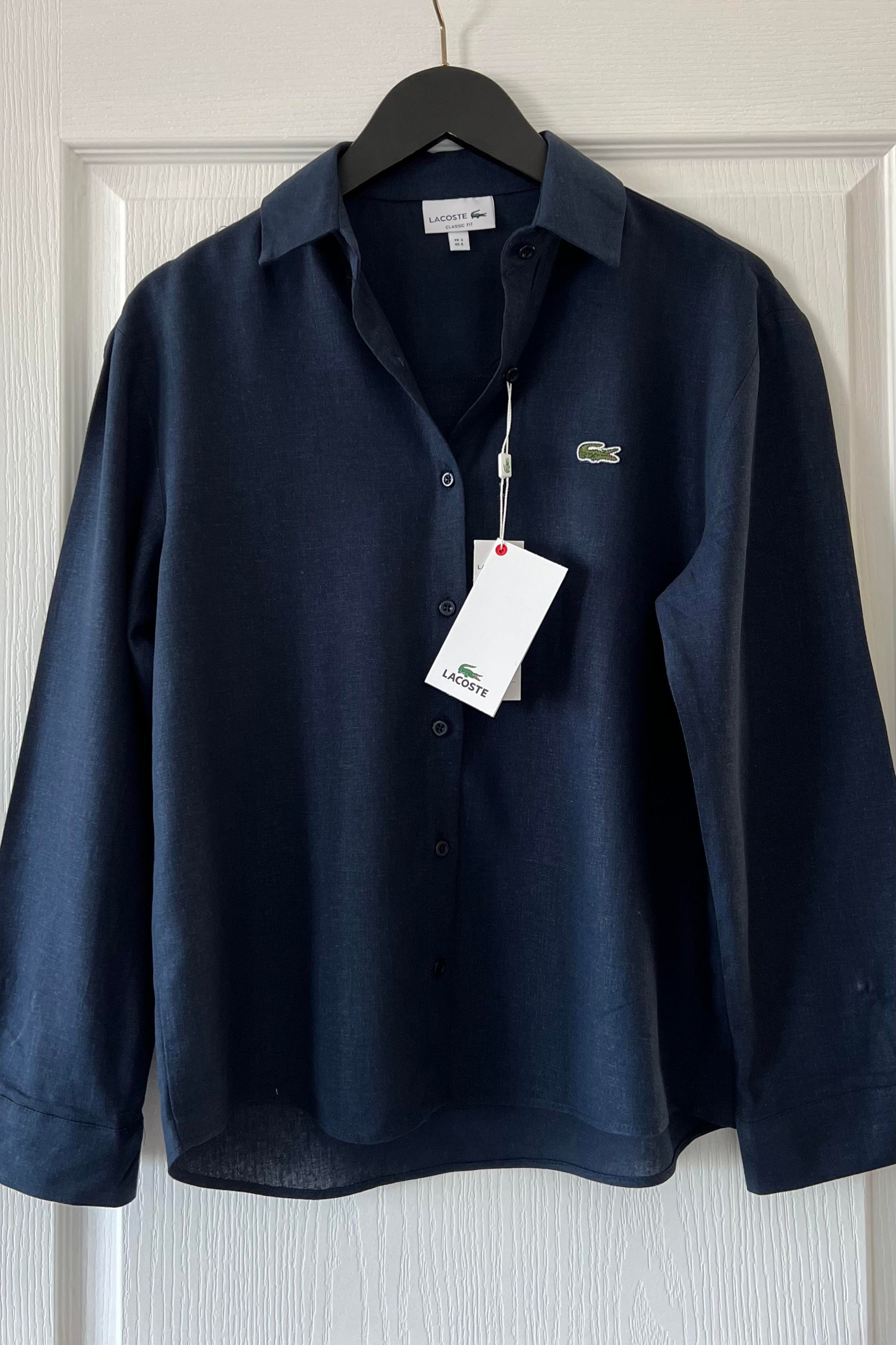 Lacivert Logo Nakışlı Ham Keten Gömlek uygun fiyatlarda www.butikhola.com adresinde