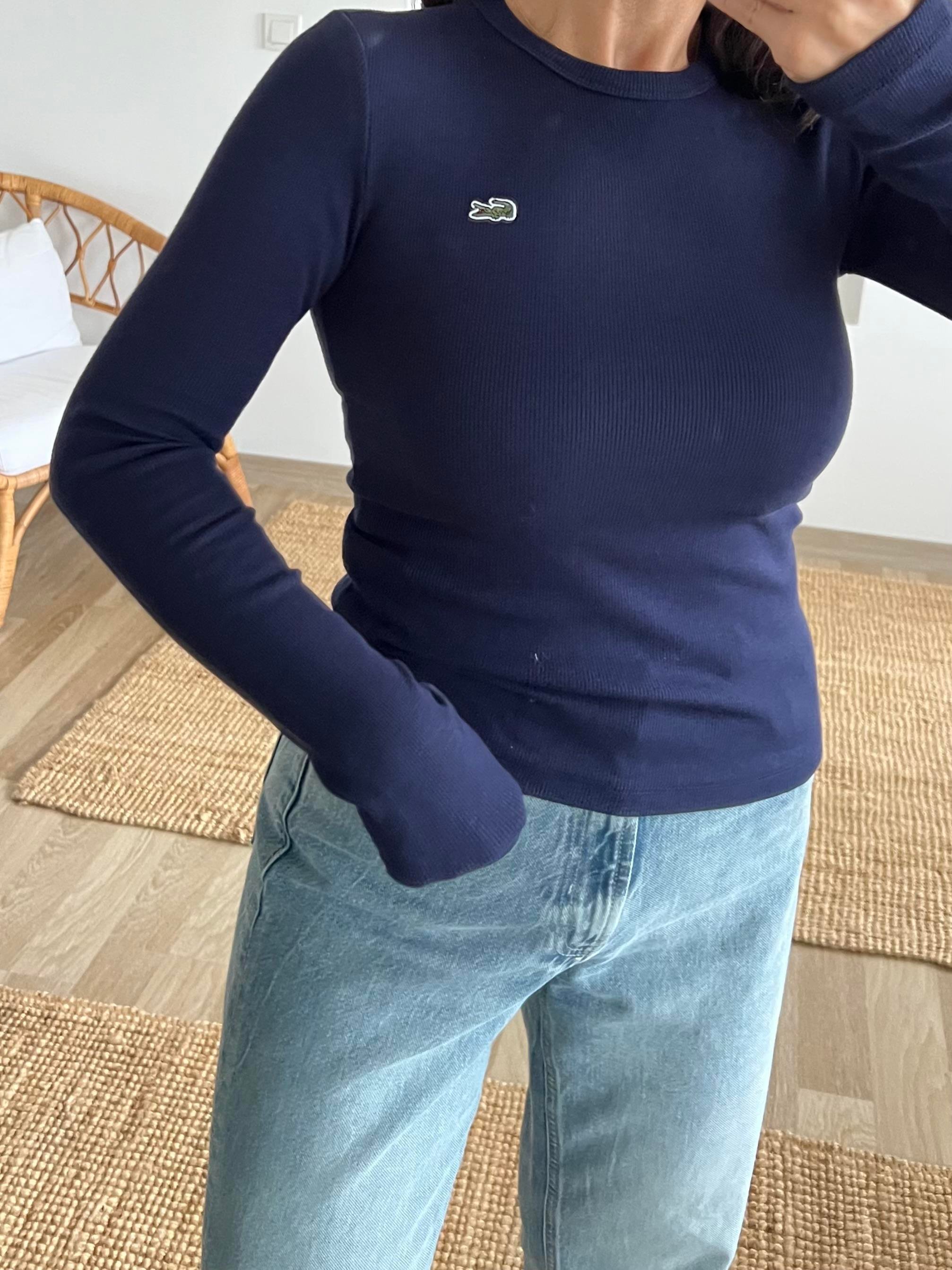 Lacivert Logo Nakışlı Uzun Kollu Bluz uygun fiyatlarda www.butikhola.com adresinde