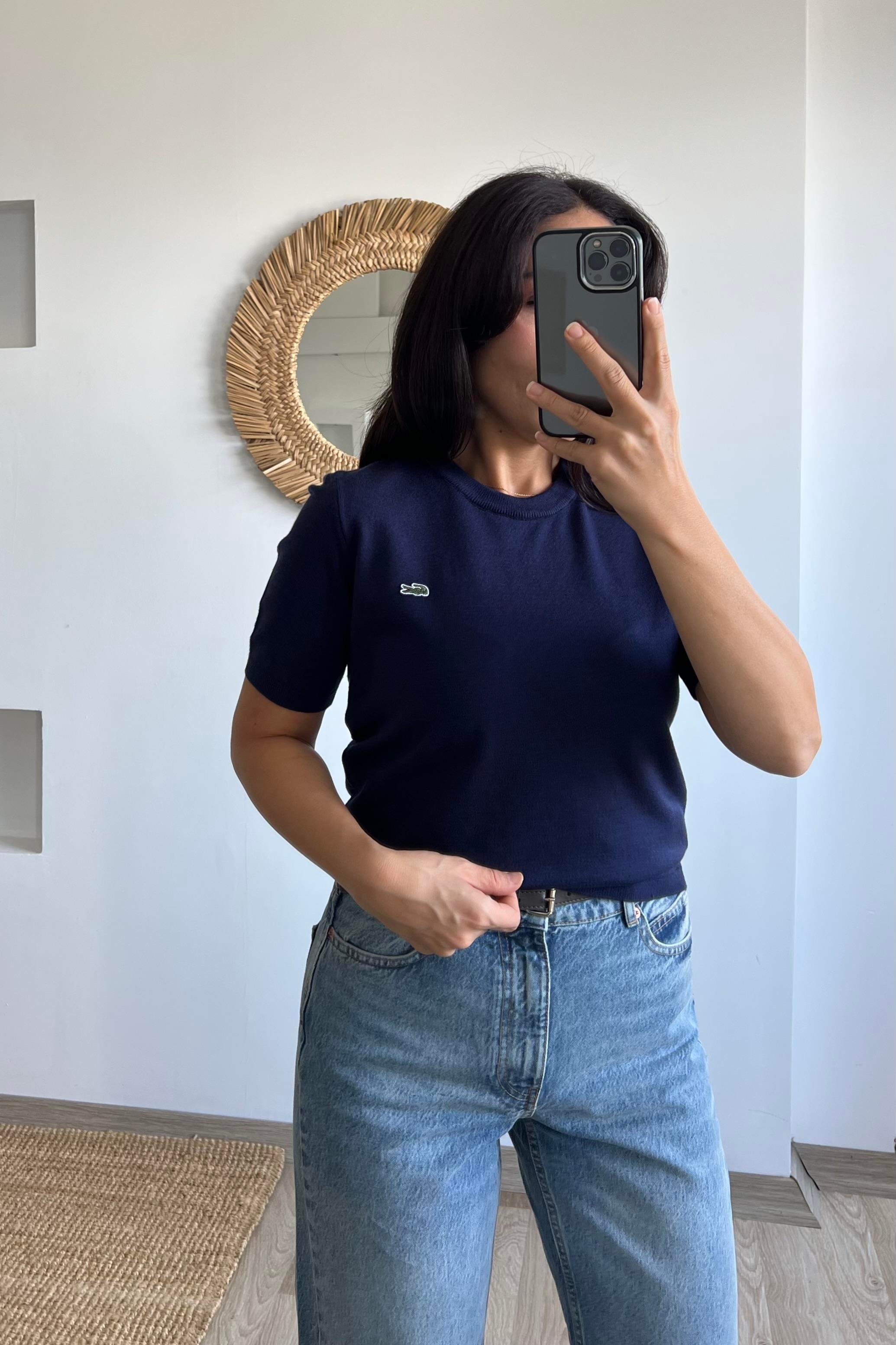Lacivert Logo Nakışlı Yumuşak Dokulu Triko uygun fiyatlarda www.butikhola.com adresinde