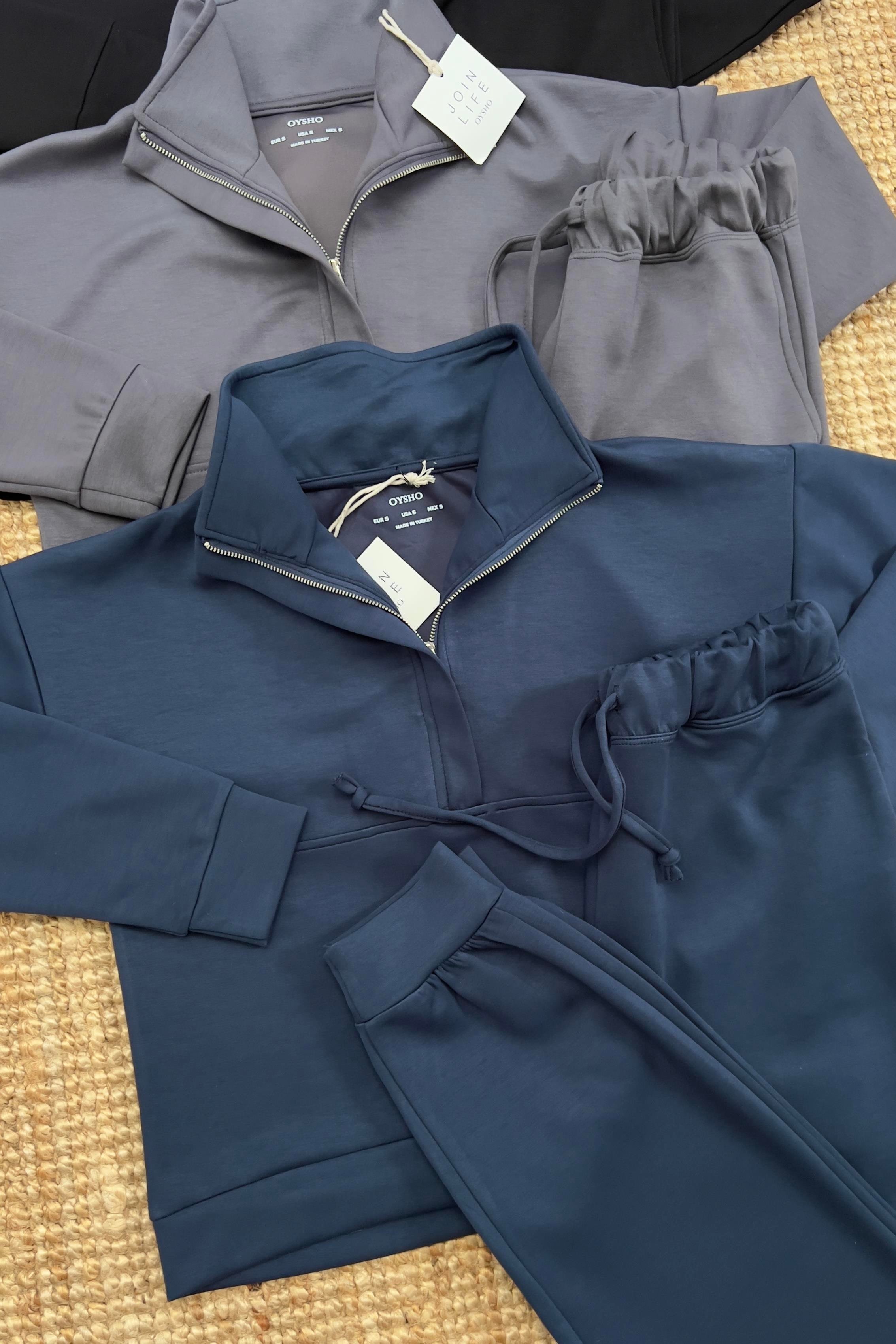 Lacivert Oys Yarım Fermuarlı Modal Takım uygun fiyatlarda www.butikhola.com adresinde