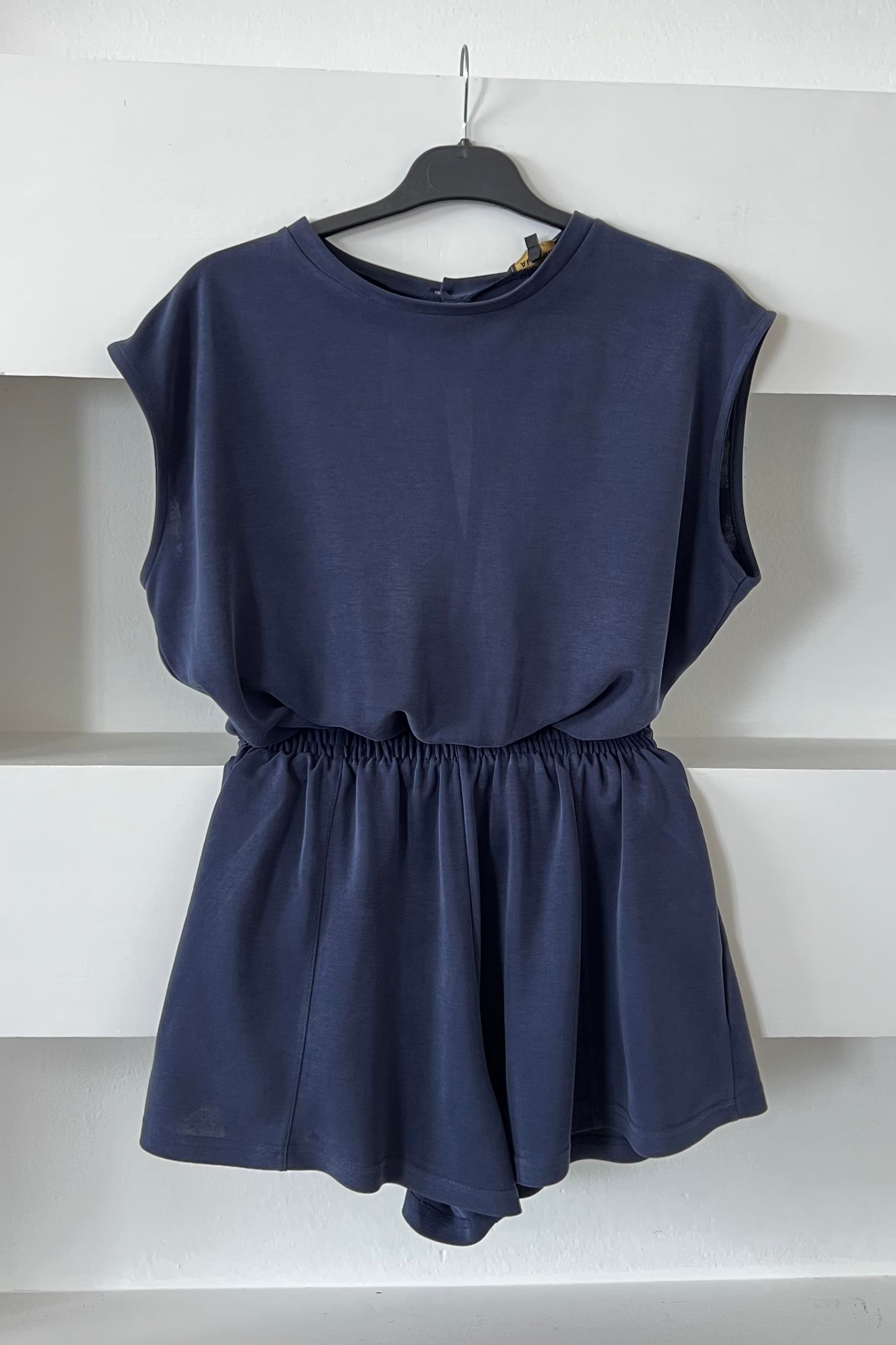 Lacivert Oysho Kumaş Modal Tulum uygun fiyatlarda www.butikhola.com adresinde