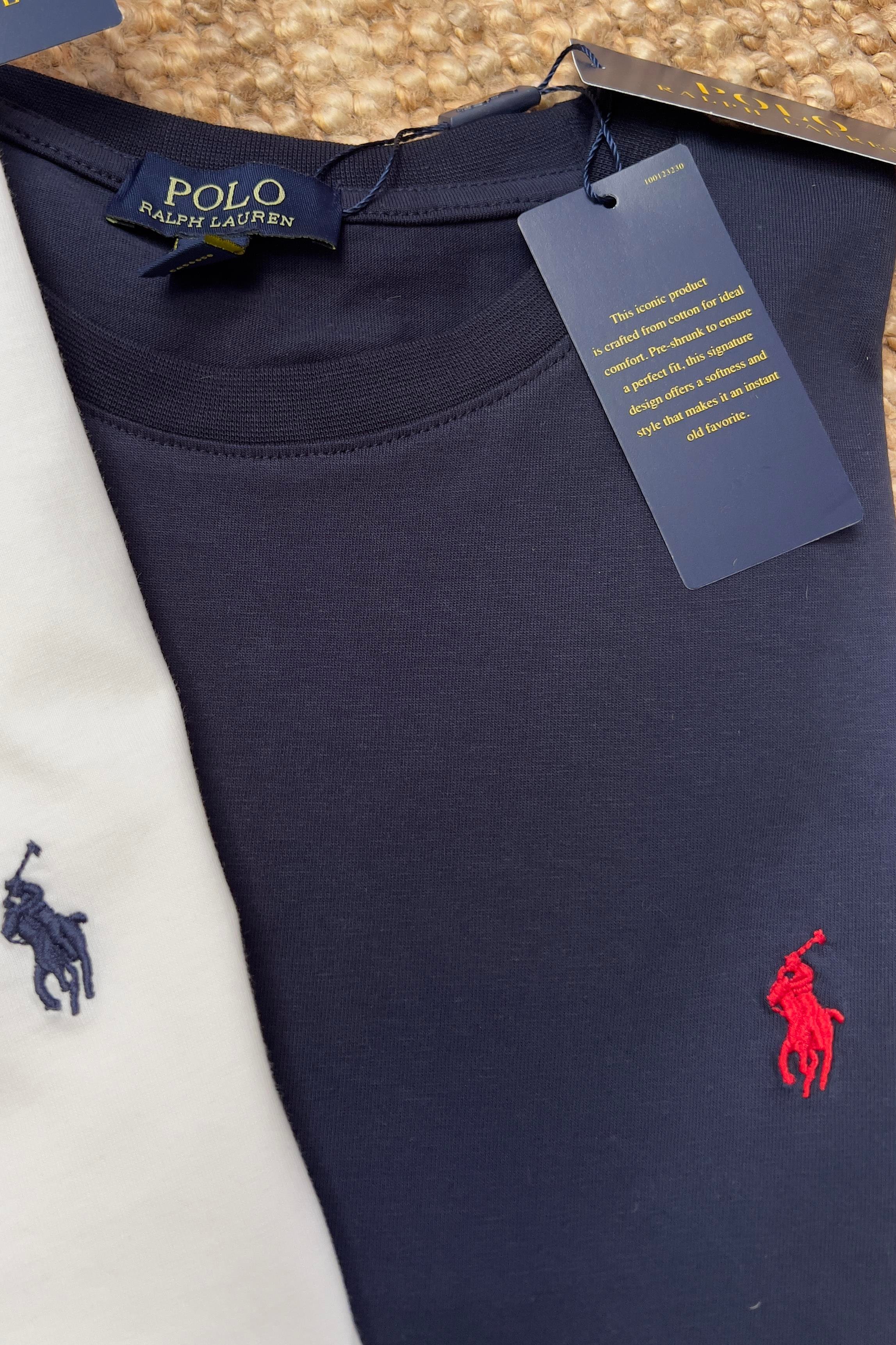 Lacivert  PRL Mini Nakış Logolu Tshirt uygun fiyatlarda www.butikhola.com adresinde