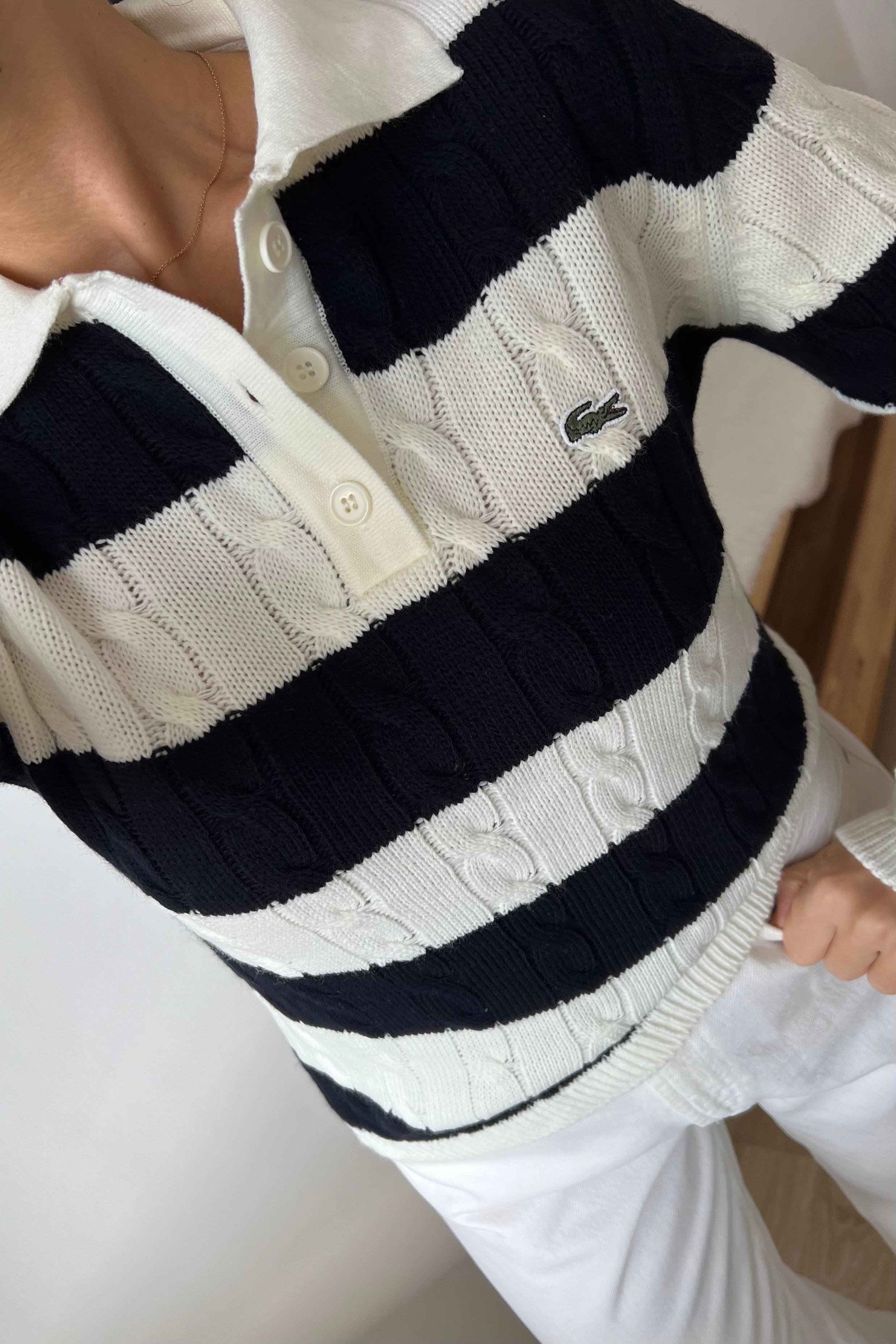 Lacivert Şeritli Polo Yaka Triko uygun fiyatlarda www.butikhola.com adresinde
