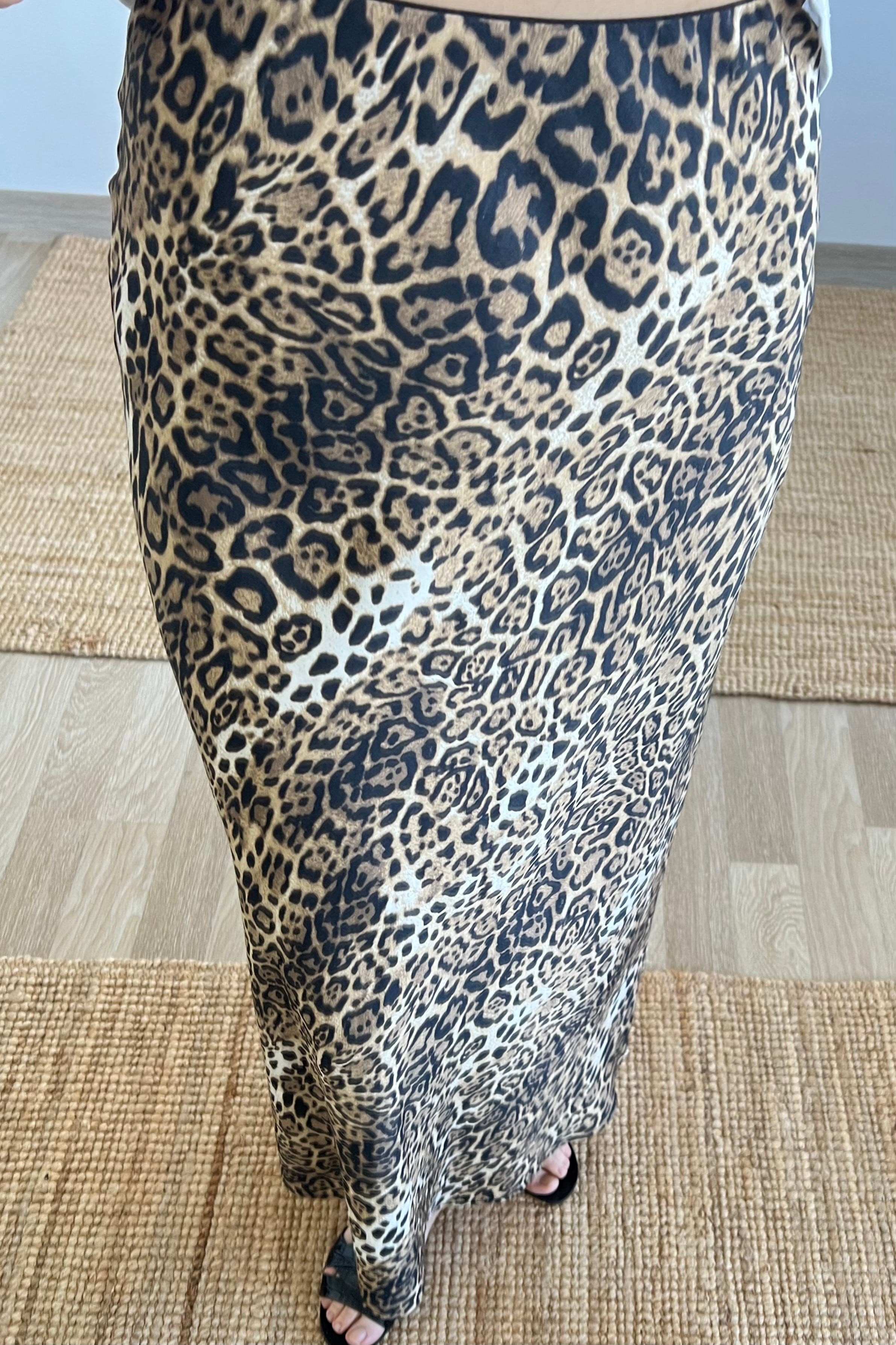 Leopar Desenli Beli Lastikli Modal Etek uygun fiyatlarda www.butikhola.com adresinde
