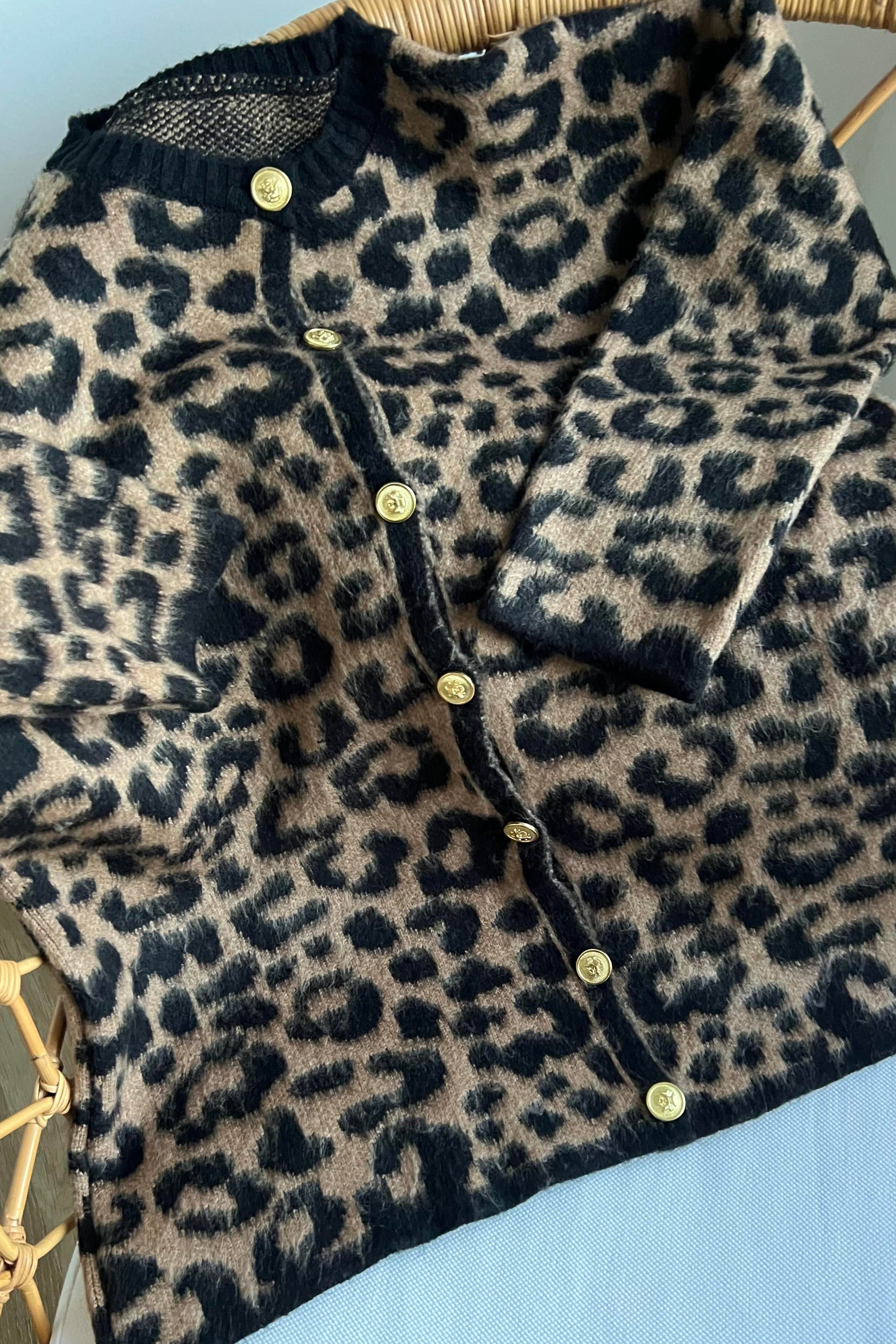Leopar Desenli Uzun Hırka  uygun fiyatlarda www.butikhola.com adresinde