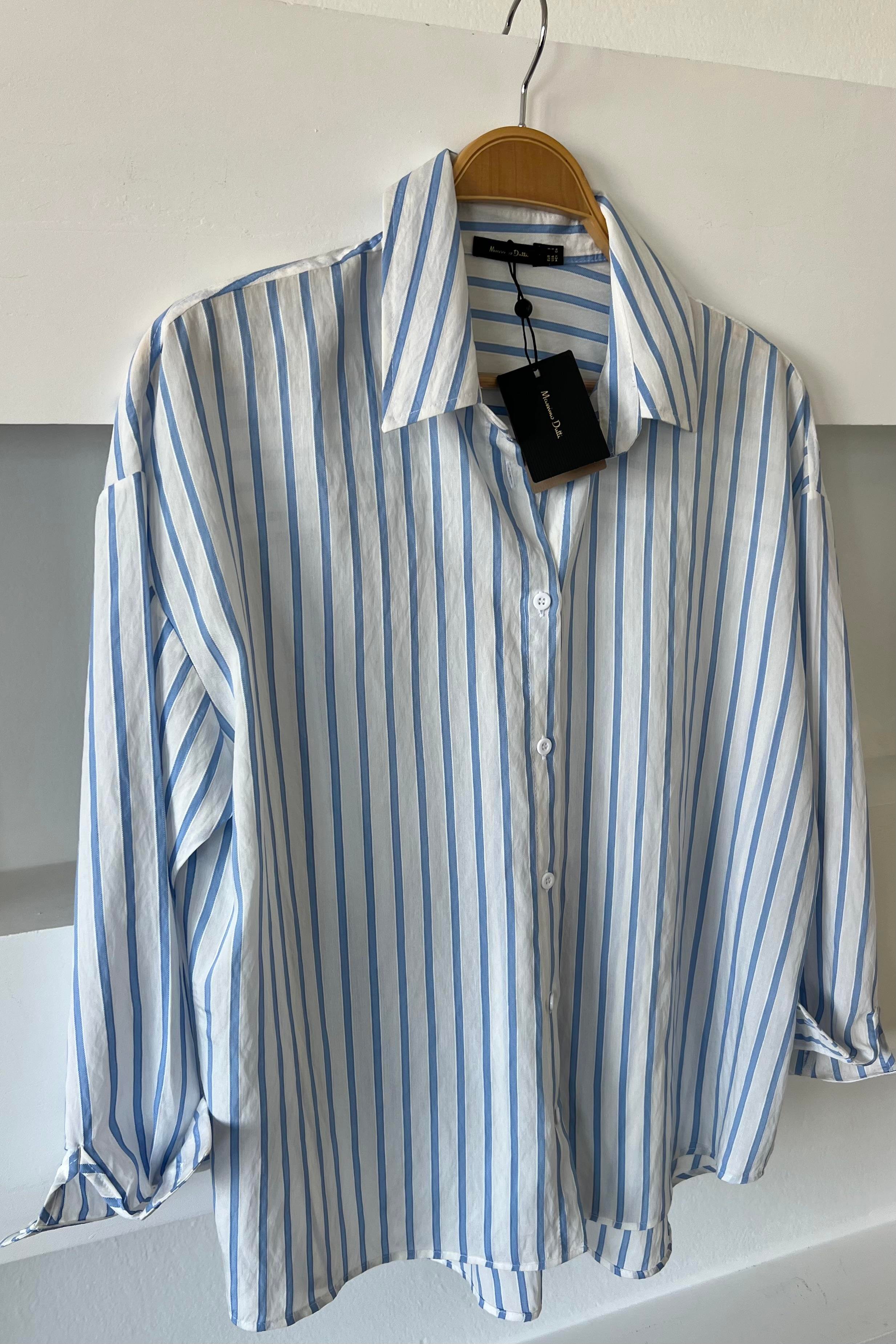 Mavi Çizgili Premium Gömlek uygun fiyatlarda www.butikhola.com adresinde