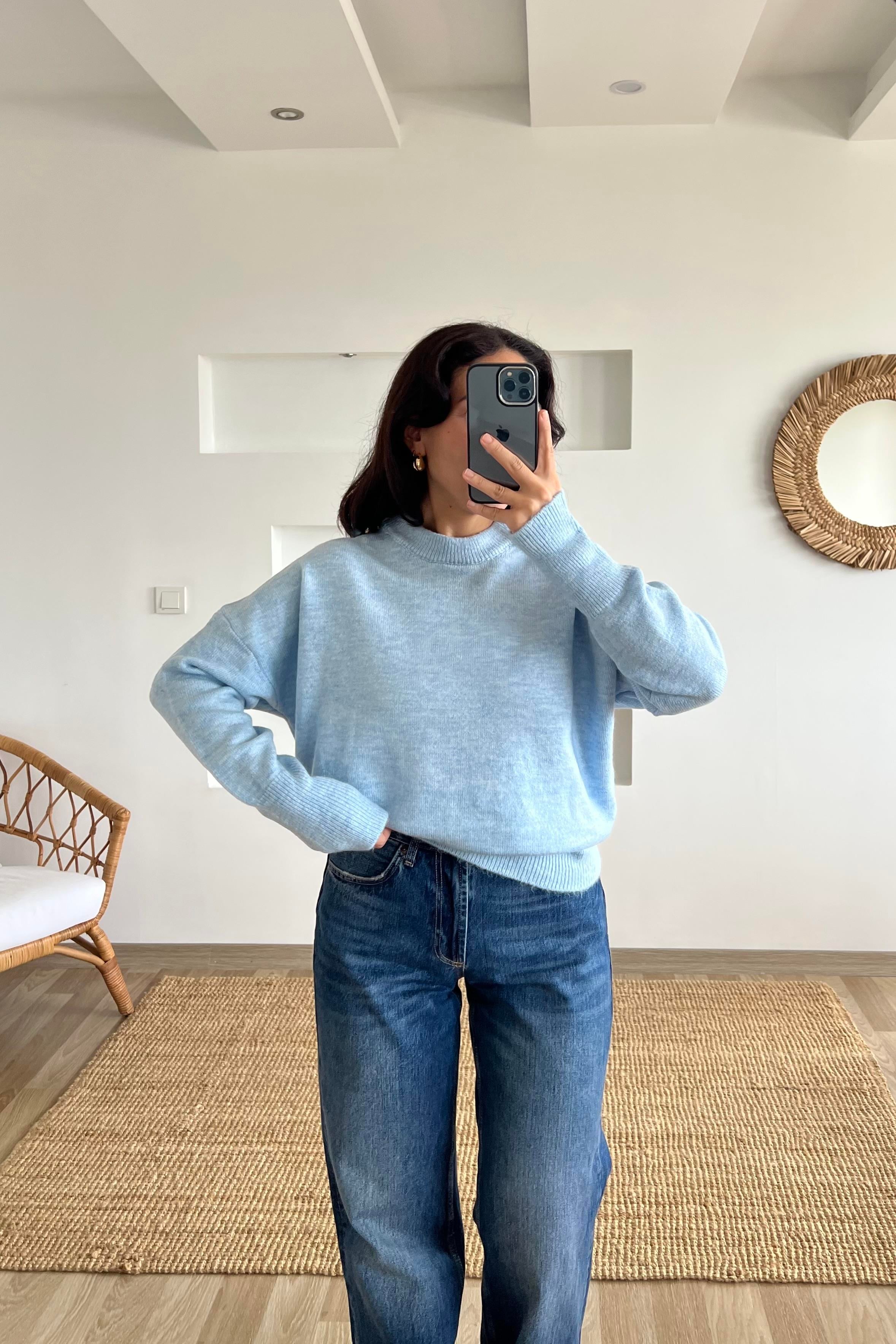 Mavi Soft Touch Basic Kazak  uygun fiyatlarda www.butikhola.com adresinde