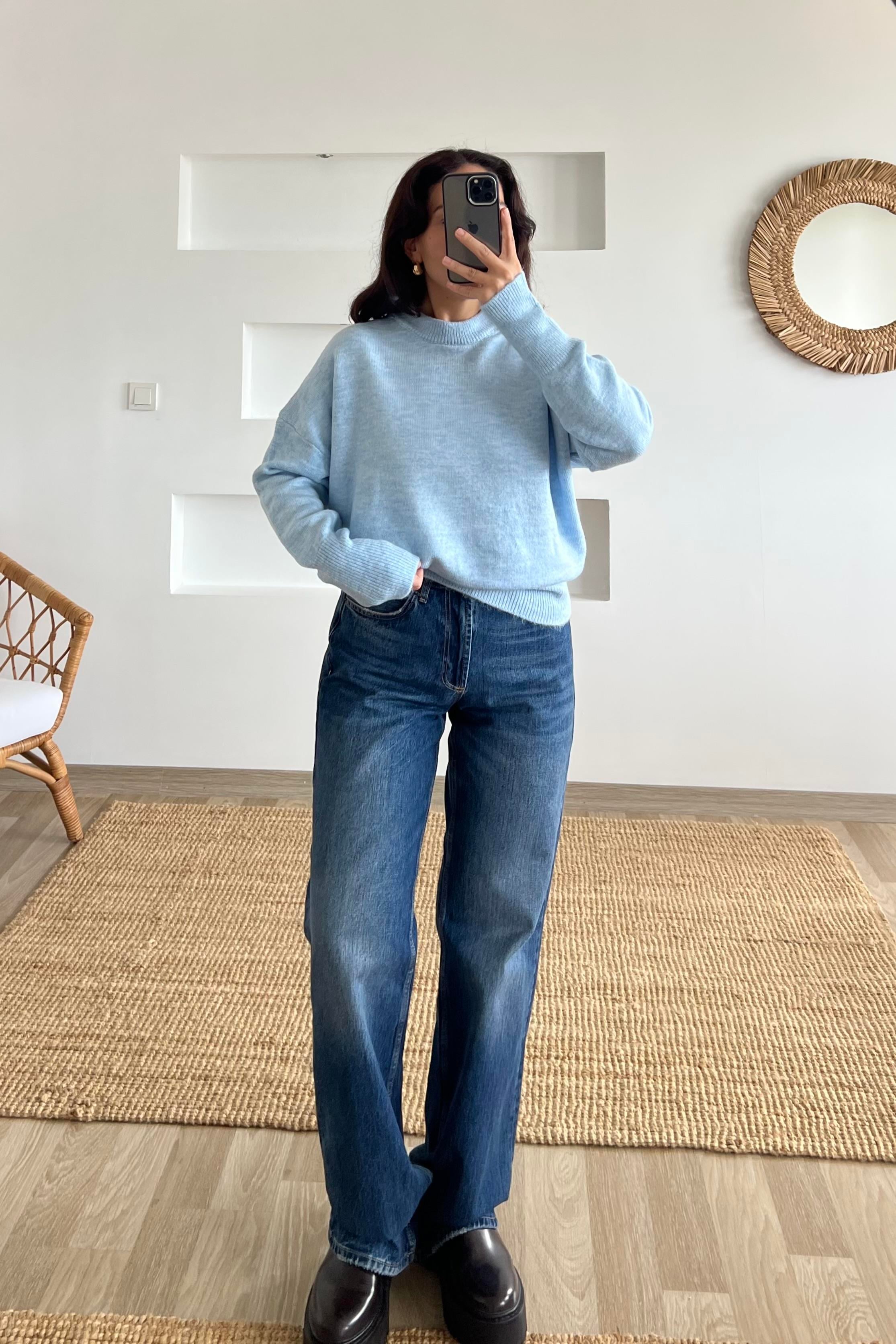 Mavi Soft Touch Basic Kazak  uygun fiyatlarda www.butikhola.com adresinde