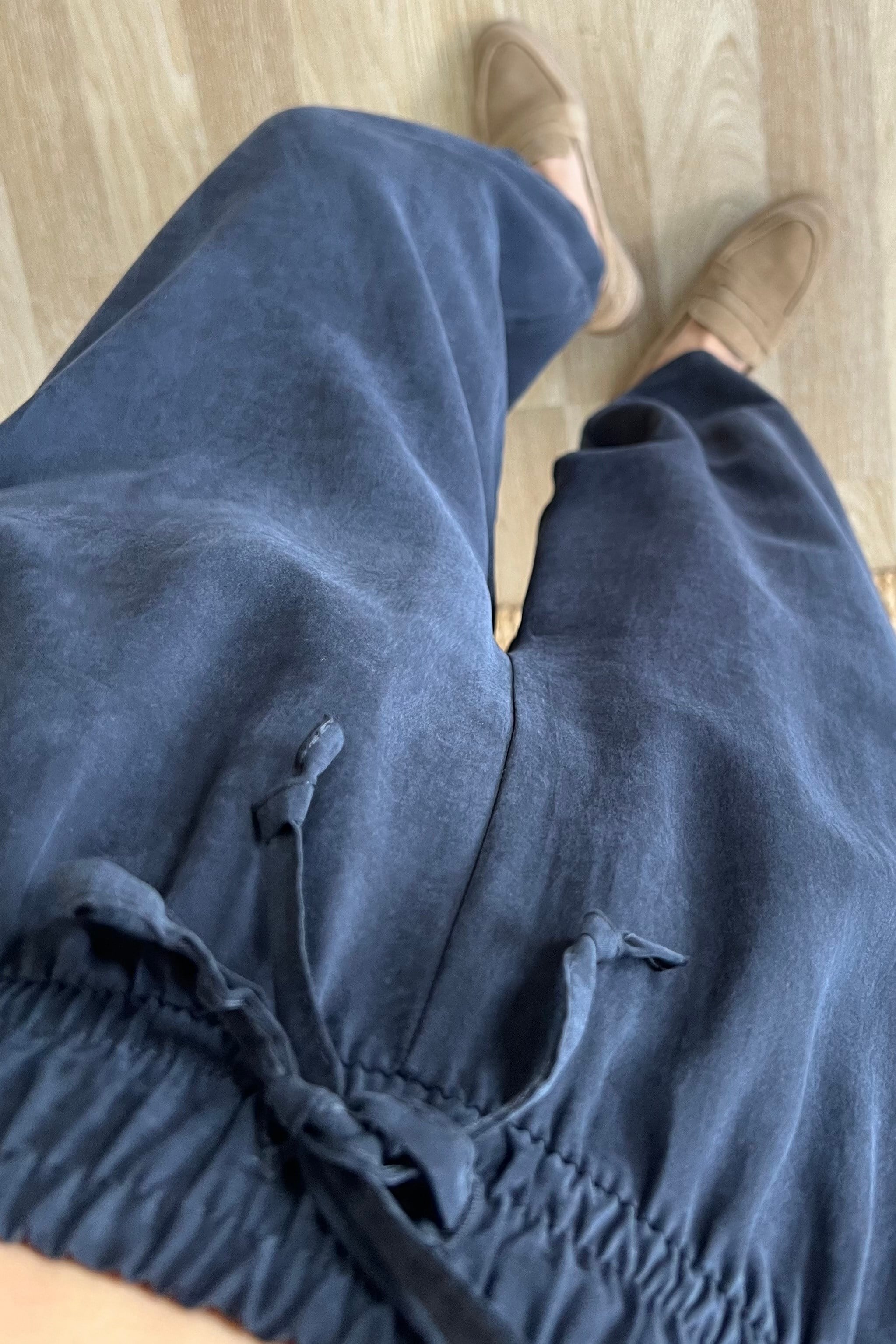 Md Antrasit Beli Lastikli Tensel Şalvar Pantolon uygun fiyatlarda www.butikhola.com adresinde