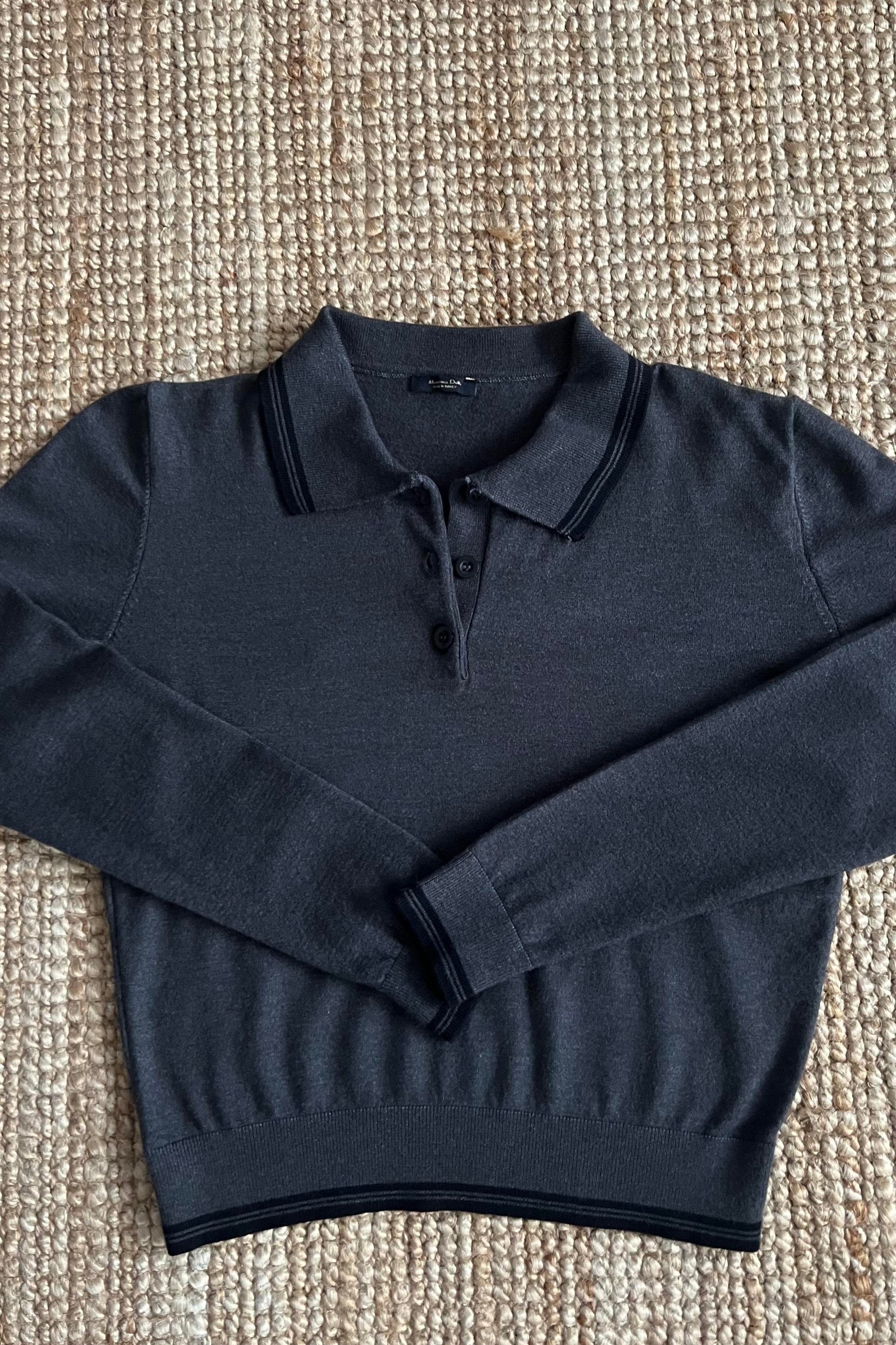 MD Antrasit Polo Yaka Biye Detaylı Triko uygun fiyatlarda www.butikhola.com adresinde