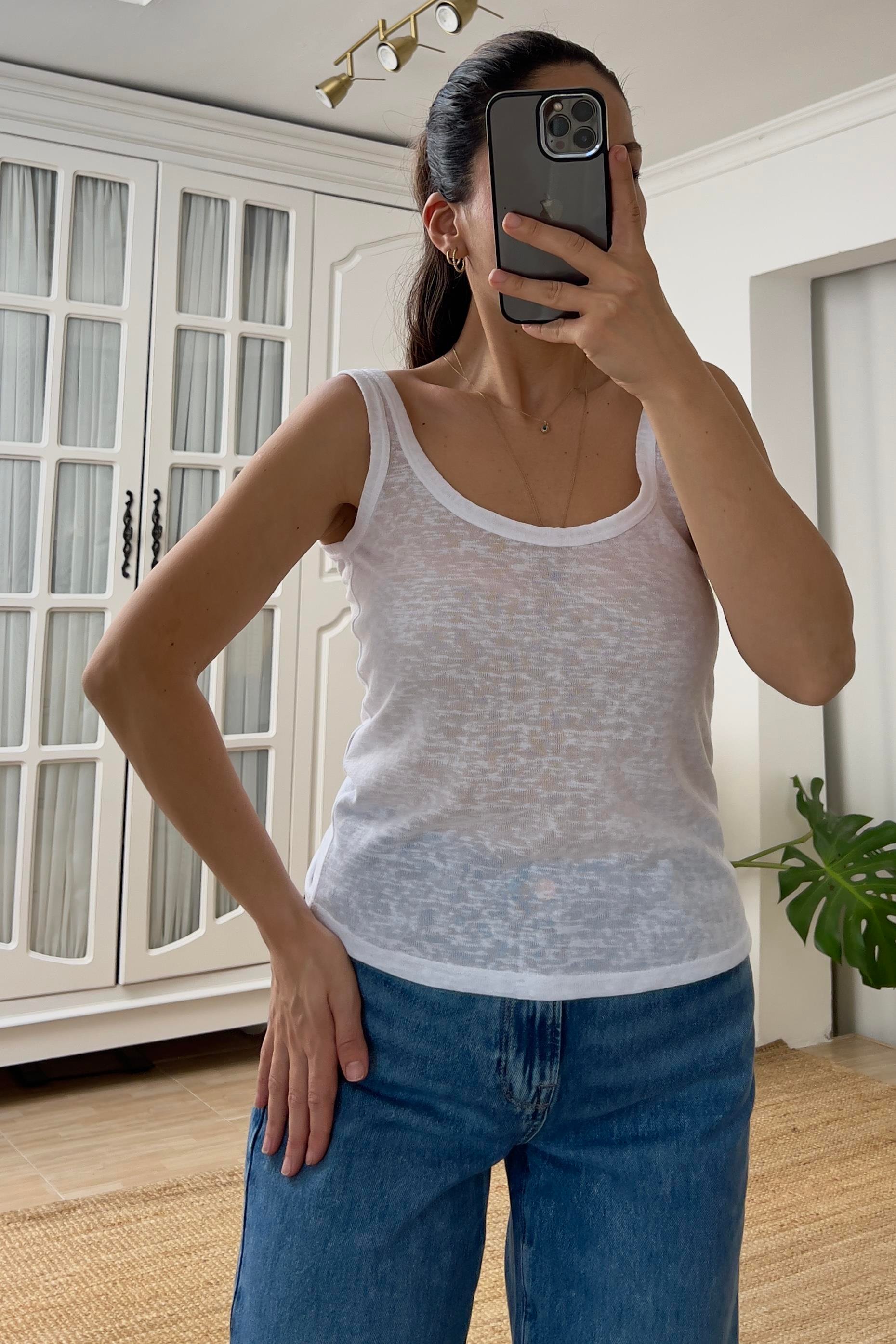 MD Beyaz Kolsuz Keten Tshirt uygun fiyatlarda www.butikhola.com adresinde