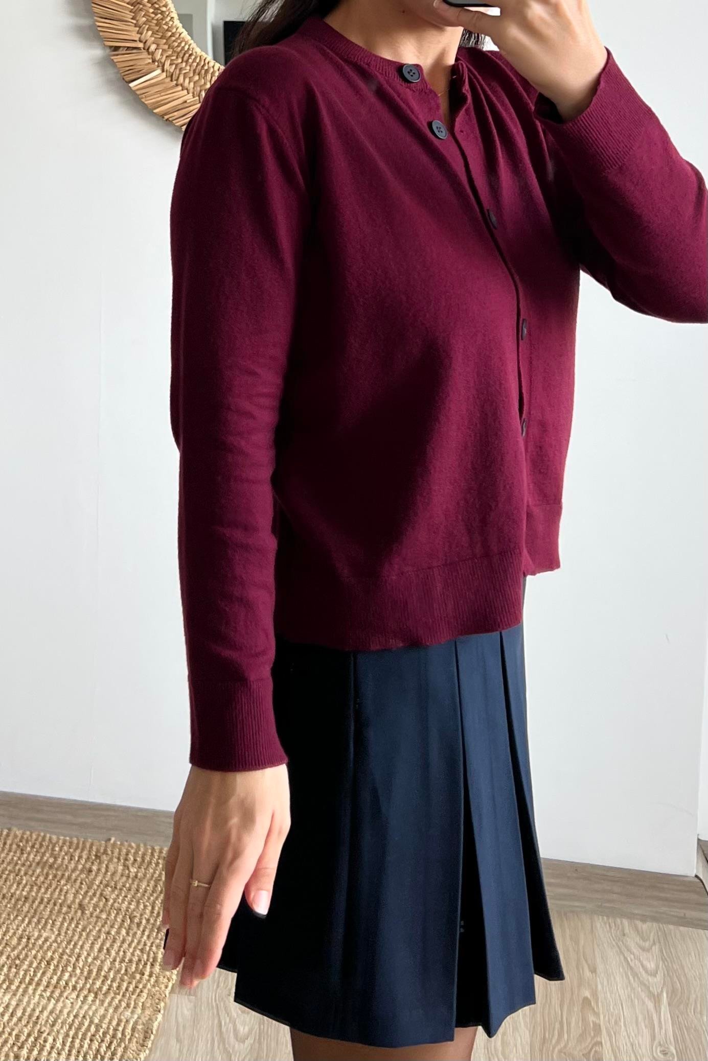 Md Bordo Yumuşak Dokulu Hırka  uygun fiyatlarda www.butikhola.com adresinde
