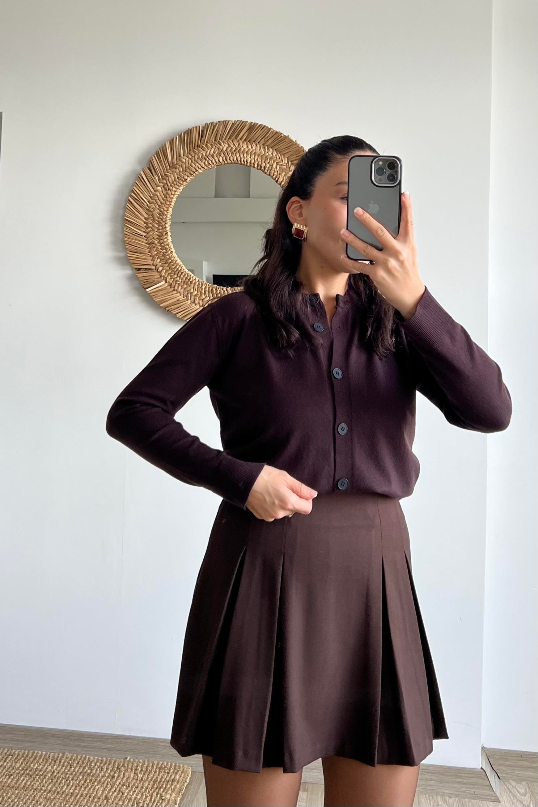 Md Kahve Yumuşak Dokulu Hırka  uygun fiyatlarda www.butikhola.com adresinde