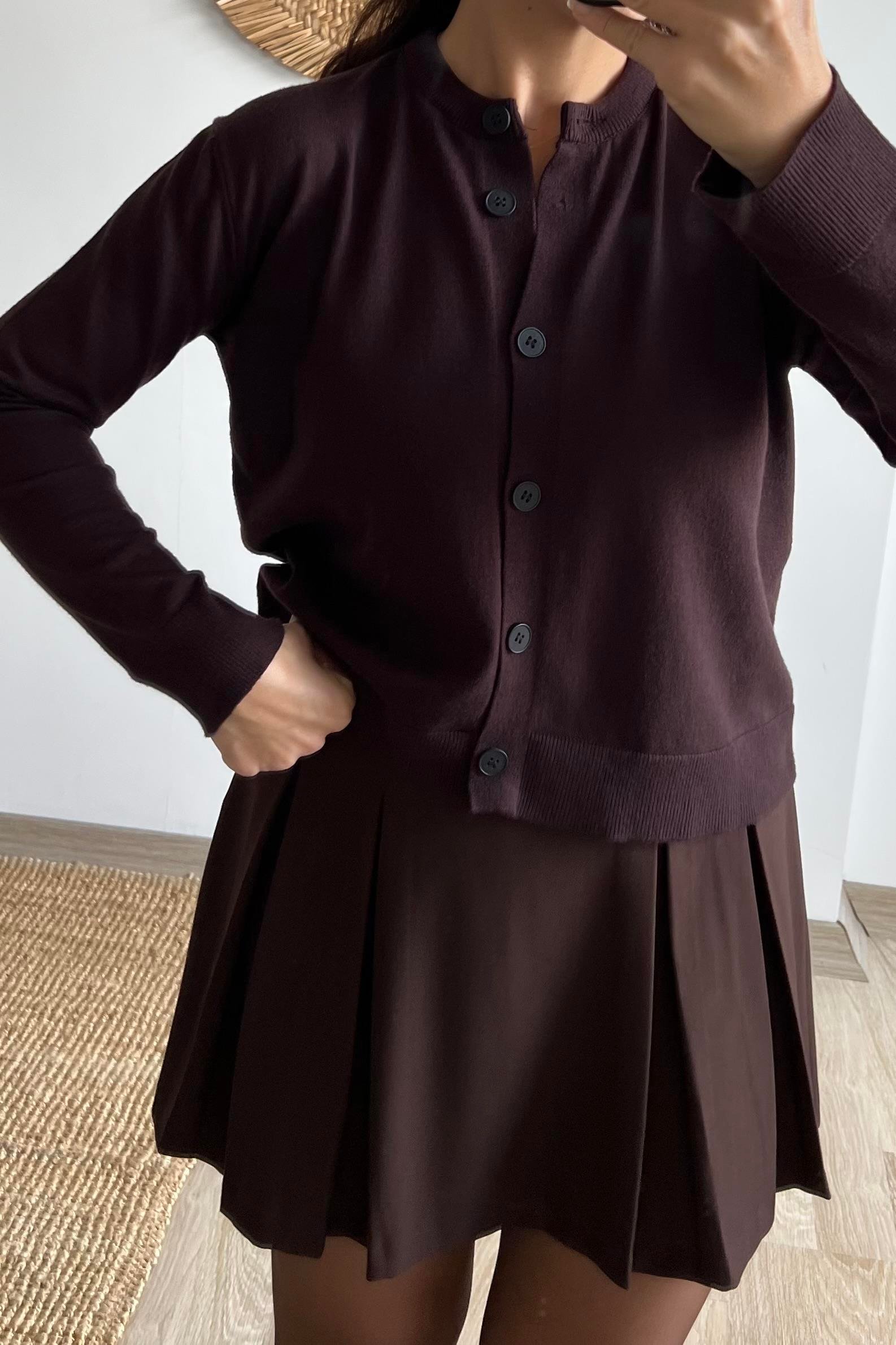 Md Kahve Yumuşak Dokulu Hırka  uygun fiyatlarda www.butikhola.com adresinde