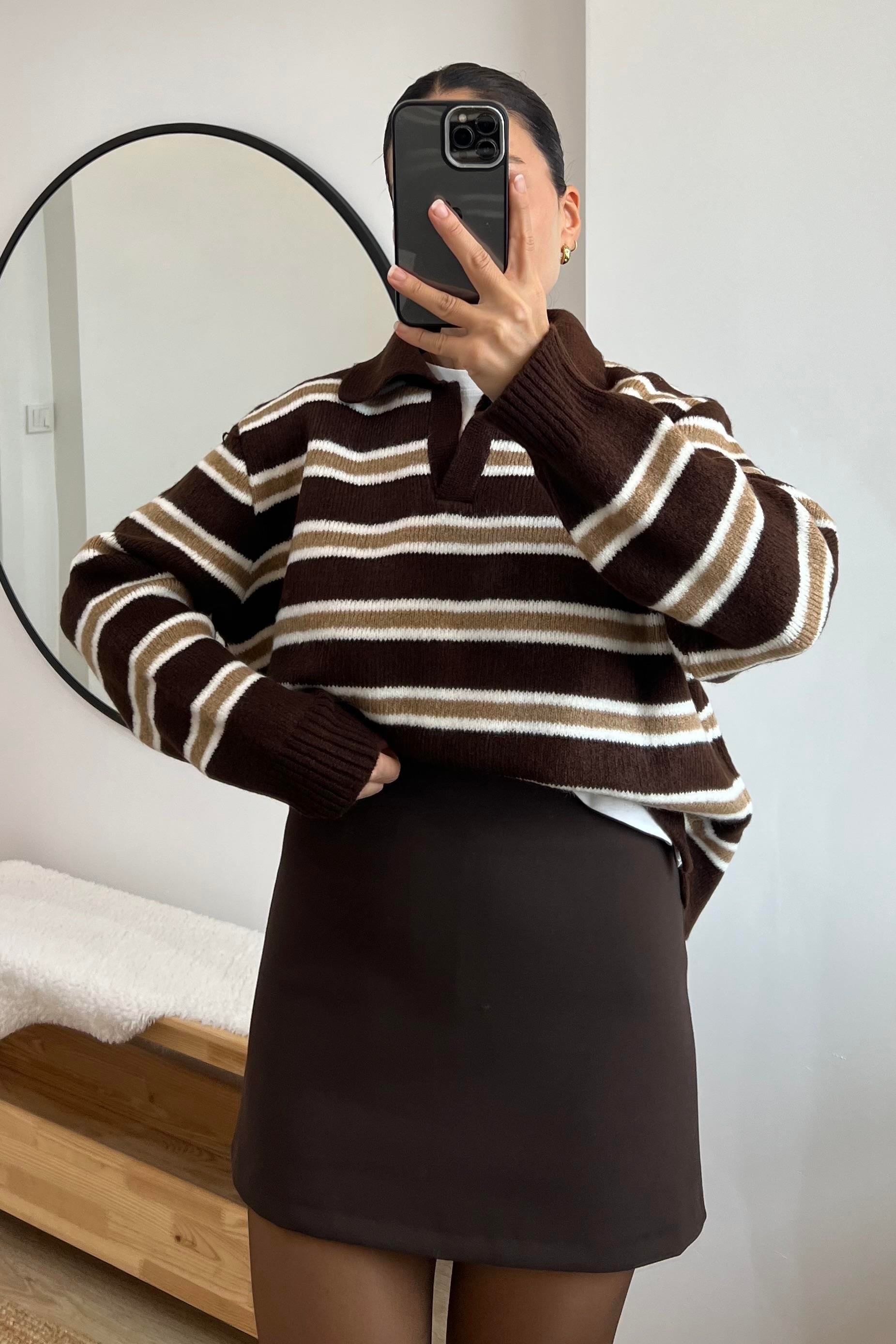 MD Kahverengi Mini Etek  uygun fiyatlarda www.butikhola.com adresinde