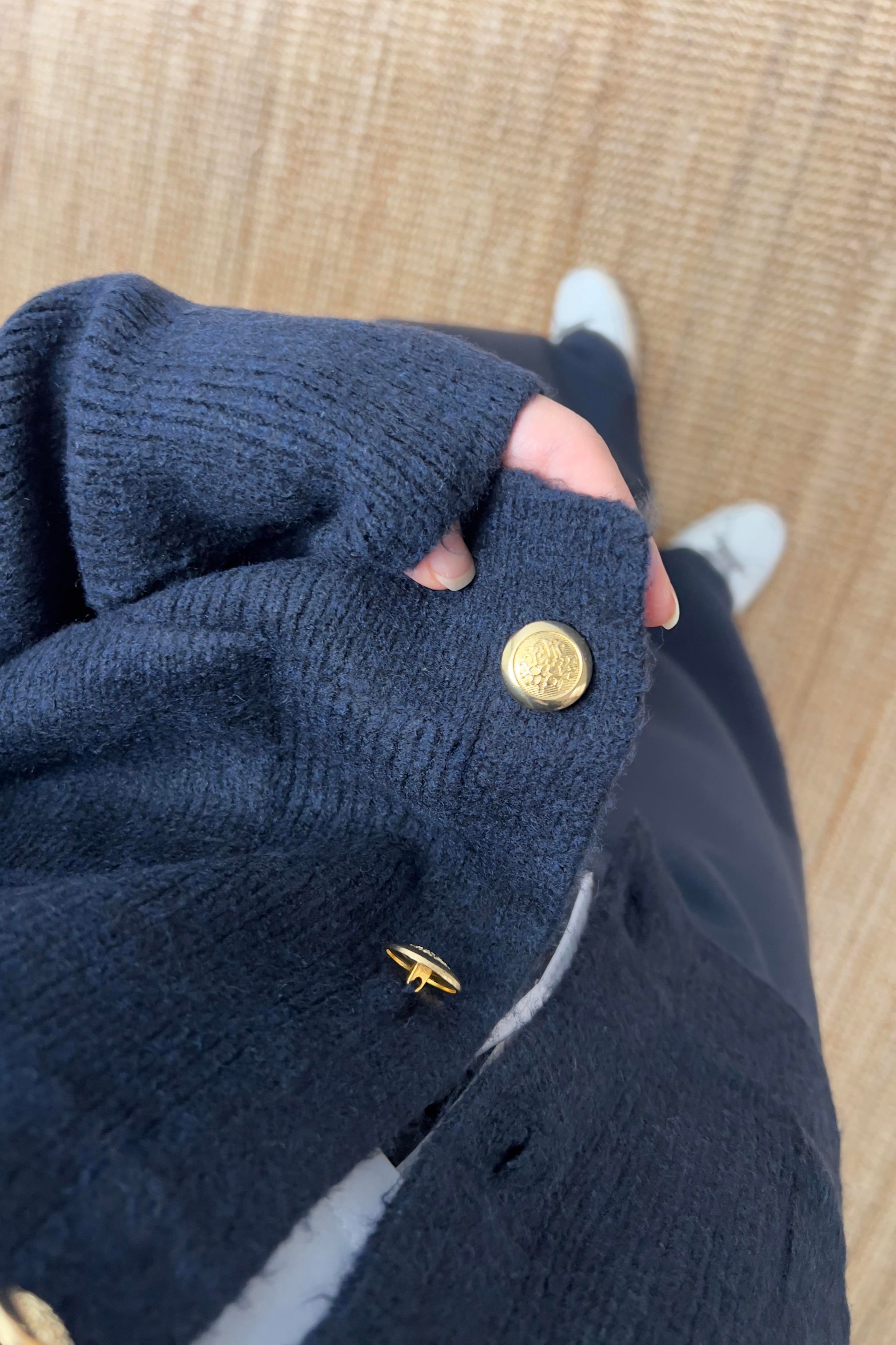 MD Lacivert Cepli Gold Düğmeli Yumoş Hırka  uygun fiyatlarda www.butikhola.com adresinde