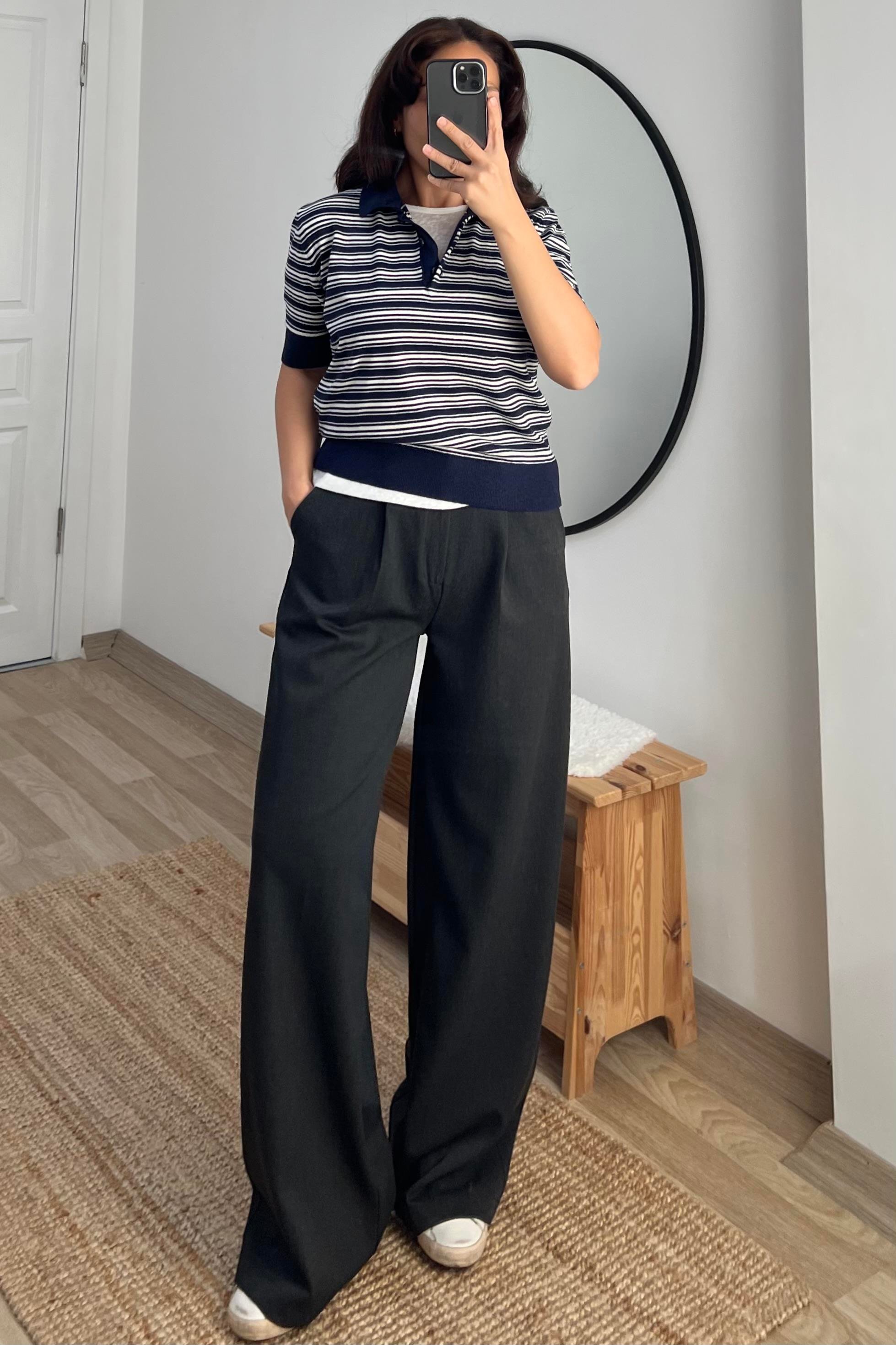 MD Lacivert Çizgili Polo Yaka Triko uygun fiyatlarda www.butikhola.com adresinde