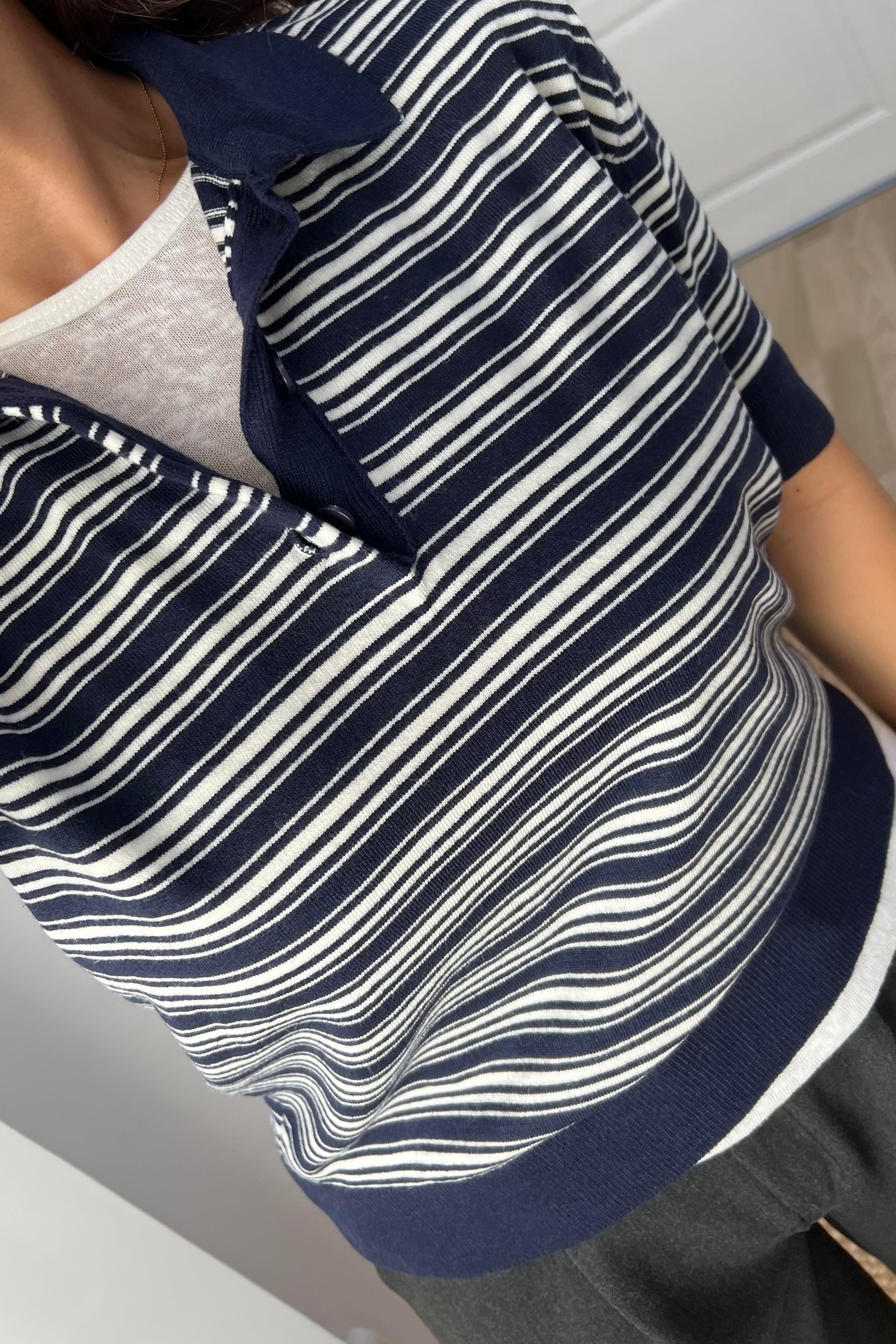 MD Lacivert Çizgili Polo Yaka Triko uygun fiyatlarda www.butikhola.com adresinde